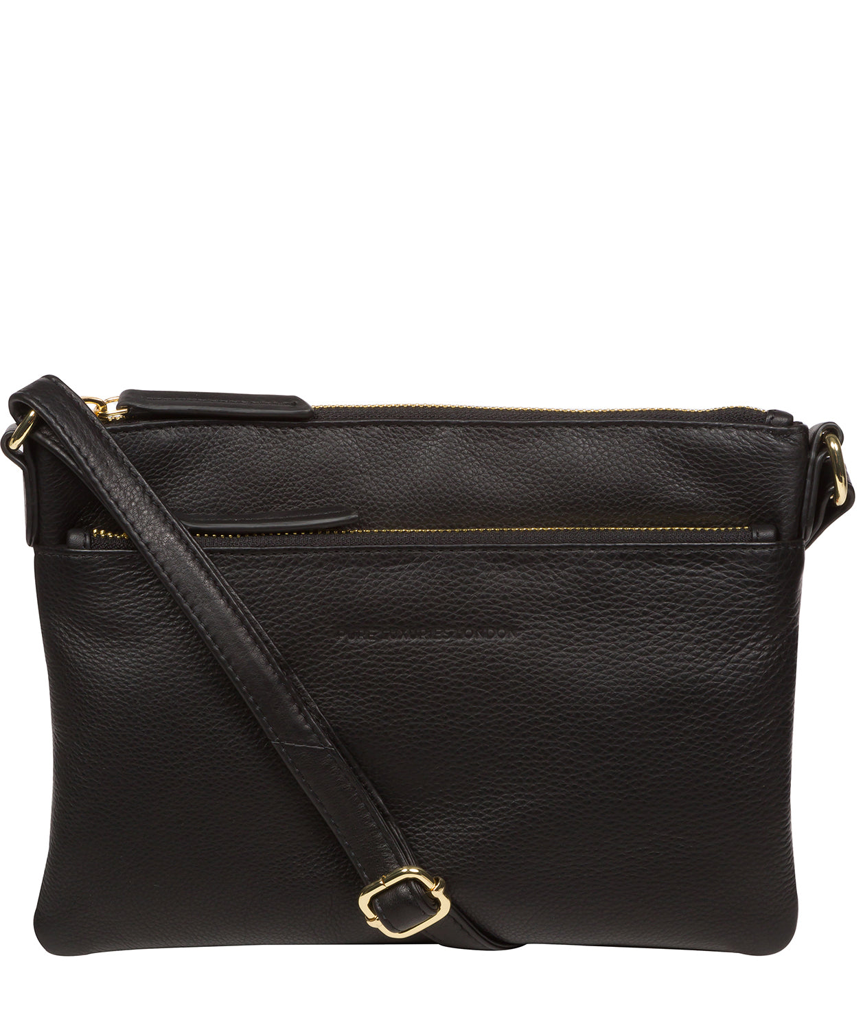 Pure Luxuries Marylebone Collection Bags: 'Hannah' Black Nappa Leather Cross Body Bag