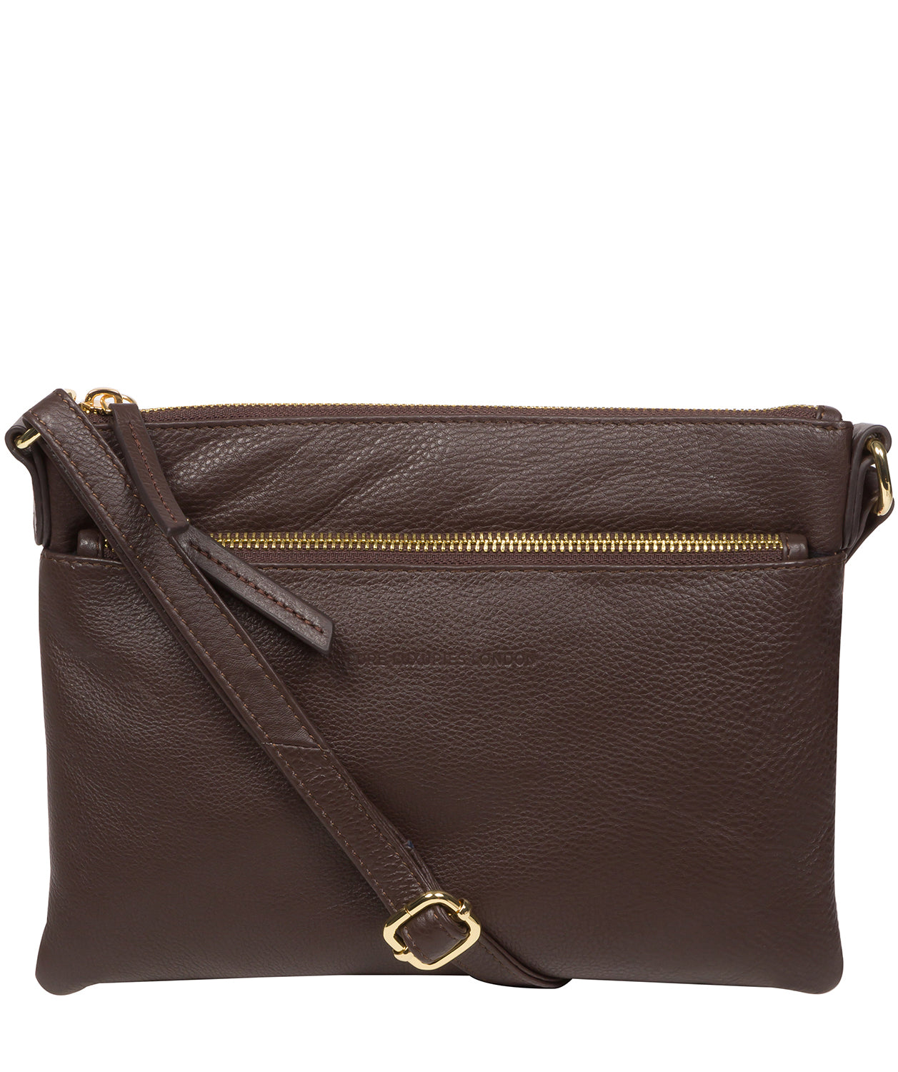 Pure Luxuries Marylebone Collection Bags: 'Hannah' Hot Fudge Nappa Leather Cross Body Bag