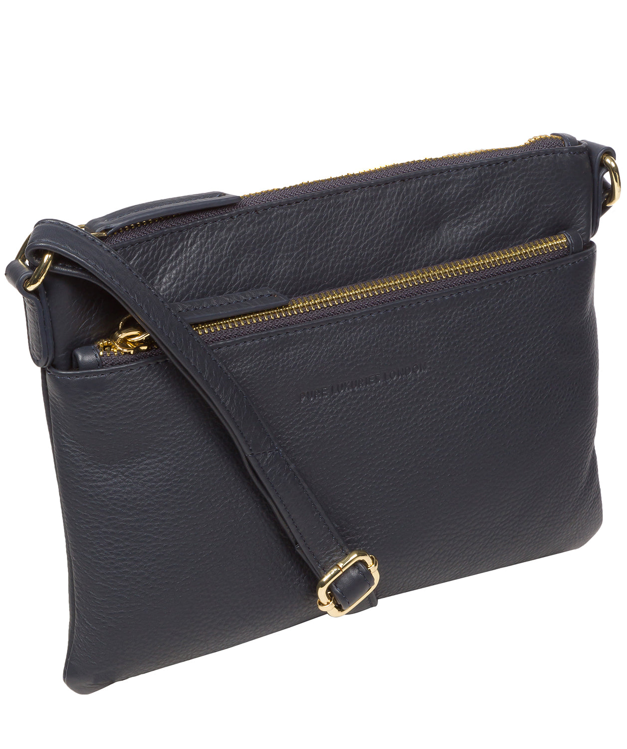 Pure Luxuries Marylebone Collection Bags: 'Hannah' Navy Nappa Leather Cross Body Bag