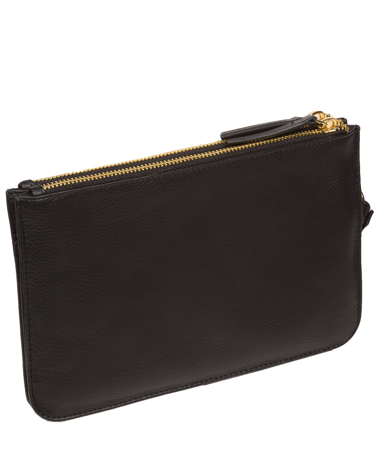 Pure Luxuries Marylebone Collection Bags: 'Addison' Black Nappa Leather Clutch Bag