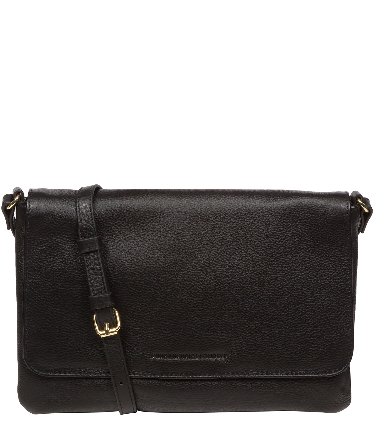 Pure Luxuries Marylebone Collection Bags: 'Ruby' Black Nappa Leather Cross Body Bag