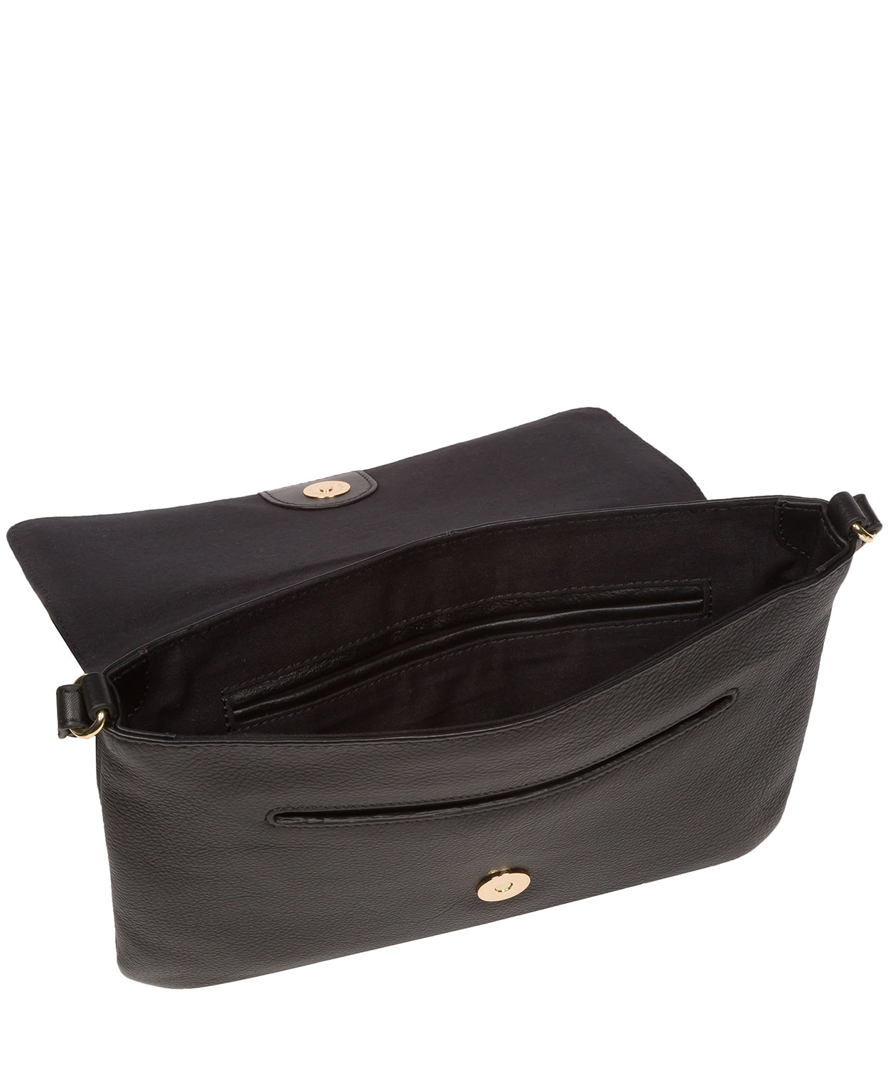 Pure Luxuries Marylebone Collection Bags: 'Ruby' Black Nappa Leather Cross Body Bag