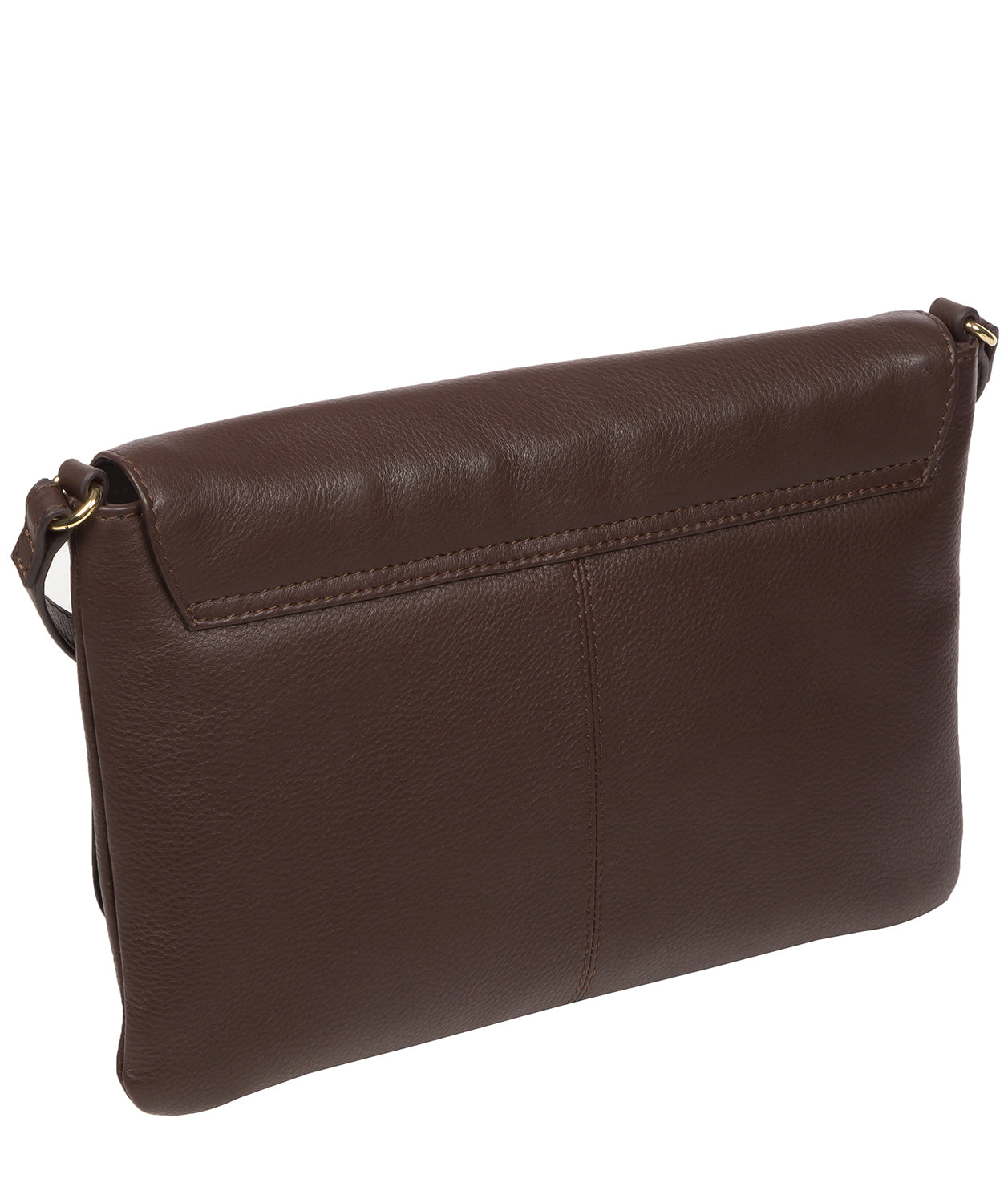 Pure Luxuries Marylebone Collection Bags: 'Ruby' Hot Fudge Nappa Leather Cross Body Bag