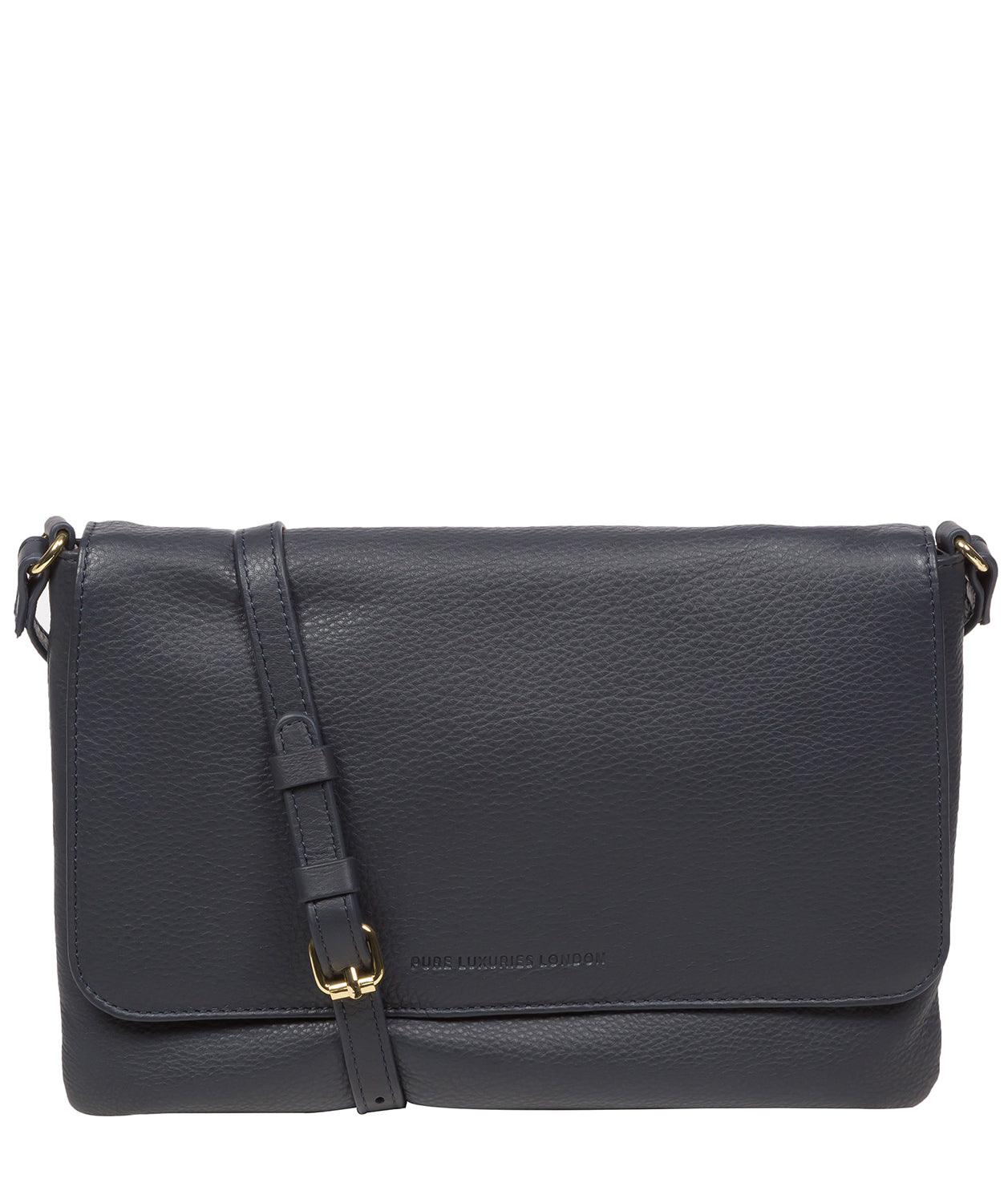 Pure Luxuries Marylebone Collection Bags: 'Ruby' Navy Nappa Leather Cross Body Bag