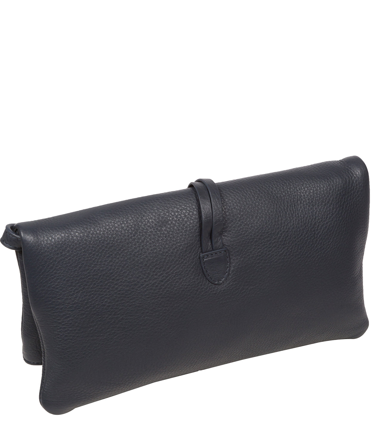 Pure Luxuries Marylebone Collection Bags: 'Selene' Navy Nappa Leather Cross Body Clutch Bag