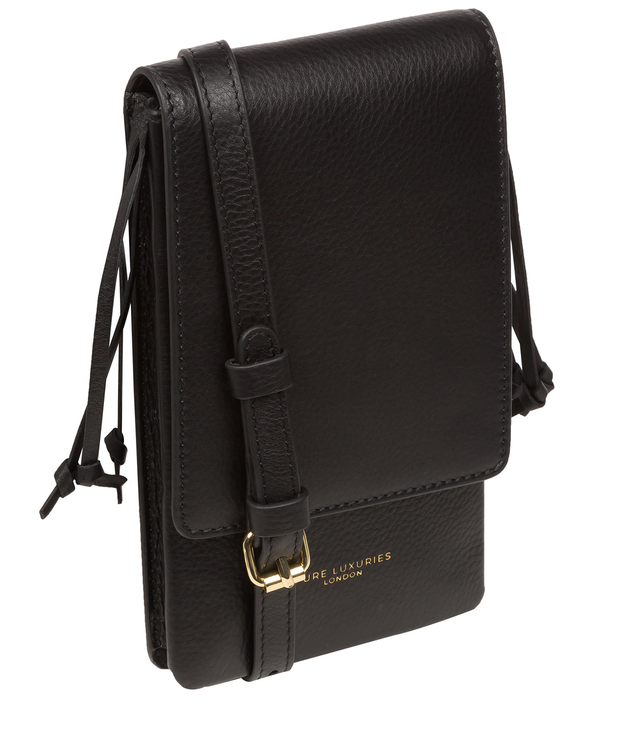 Pure Luxuries Marylebone Collection Bags: 'Audrey' Black Nappa Leather Cross Body Clutch Bag