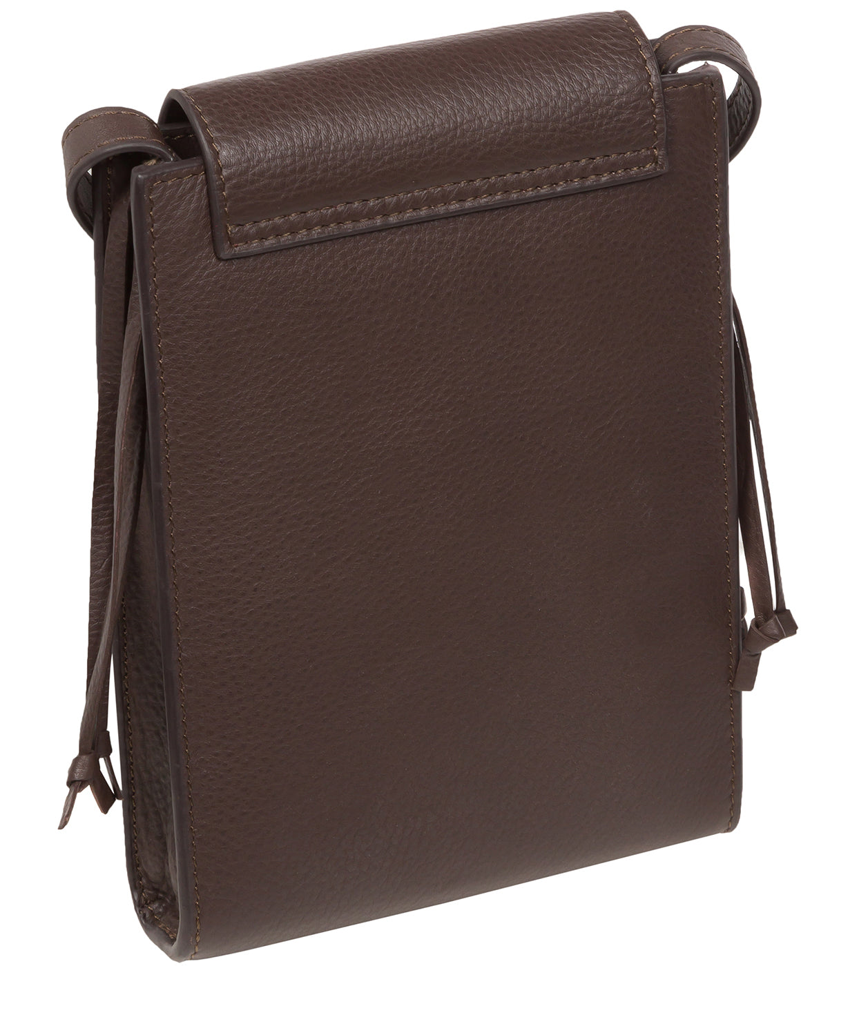 Pure Luxuries Marylebone Collection Bags: 'Kiana' Hot Fudge Nappa Leather Cross Body Phone Bag