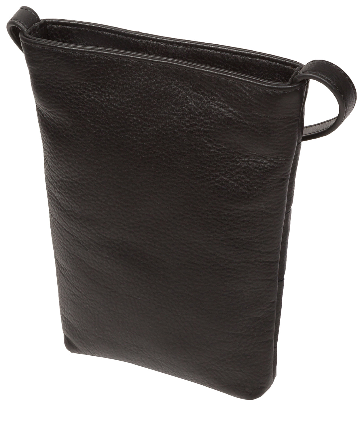 Pure Luxuries Marylebone Collection Bags: 'Elouise' Black Nappa Leather Cross Body Phone Bag