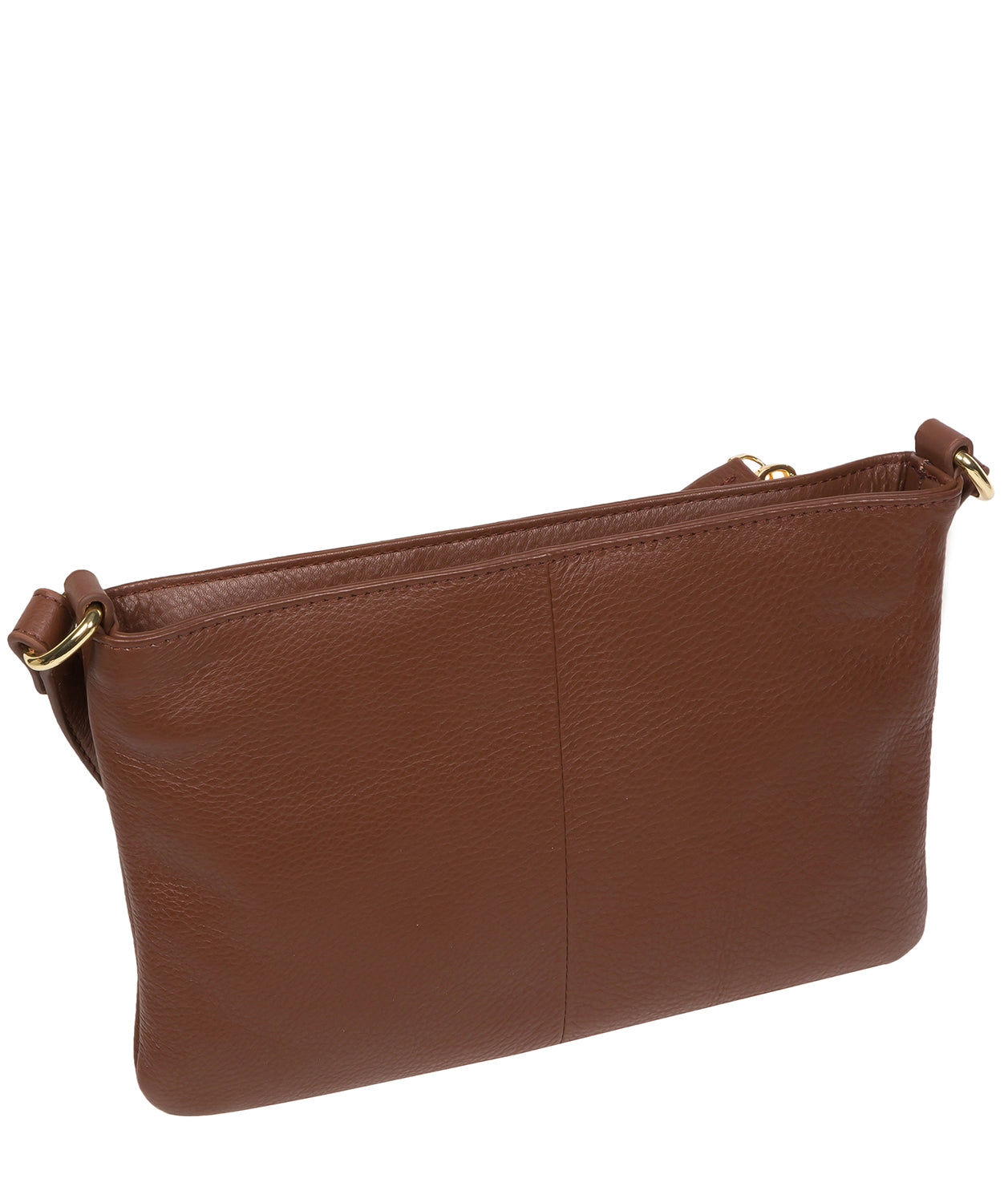 Pure Luxuries Marylebone Collection Bags: 'Jess' Dark Tan Nappa Leather Cross Body Bag