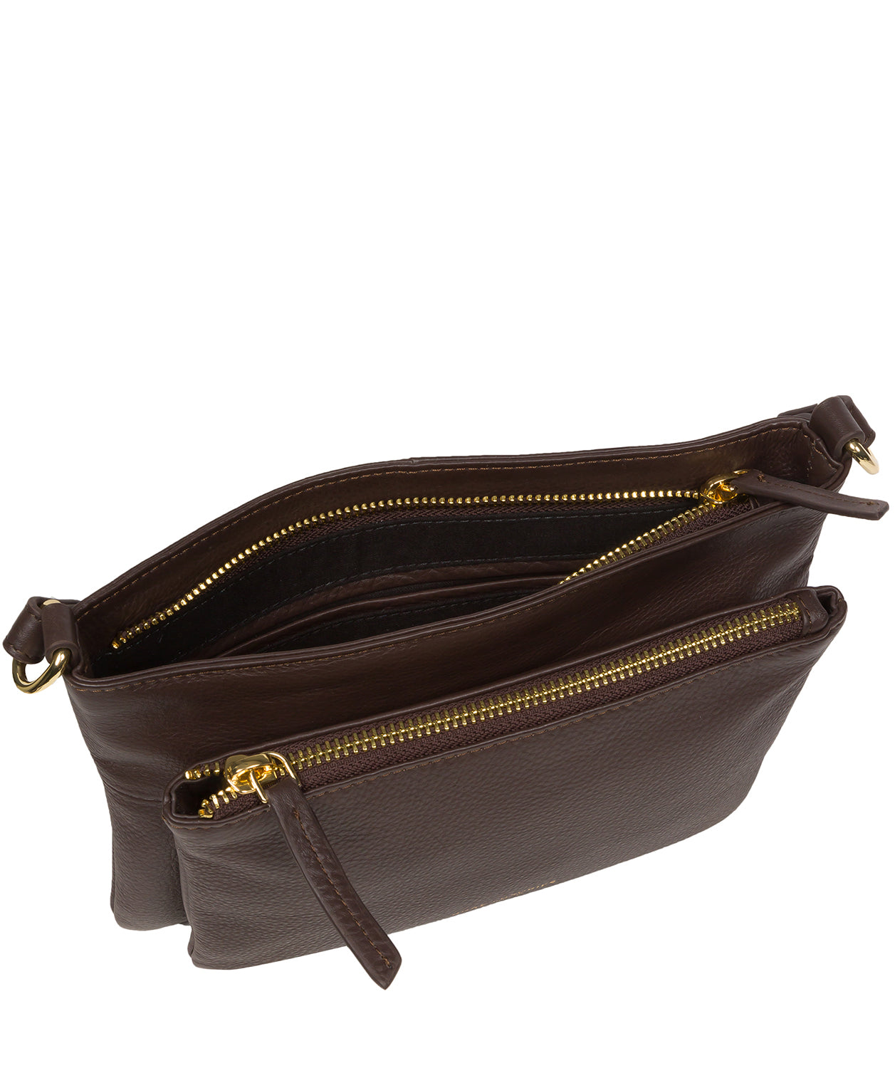 Pure Luxuries Marylebone Collection Bags: 'Jess' Hot Fudge Nappa Leather Cross Body Bag