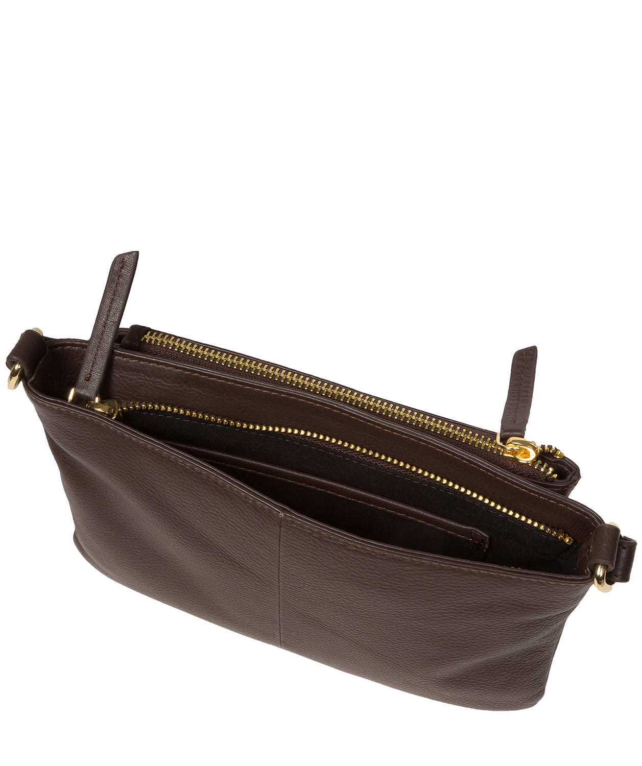 Pure Luxuries Marylebone Collection Bags: 'Jess' Hot Fudge Nappa Leather Cross Body Bag