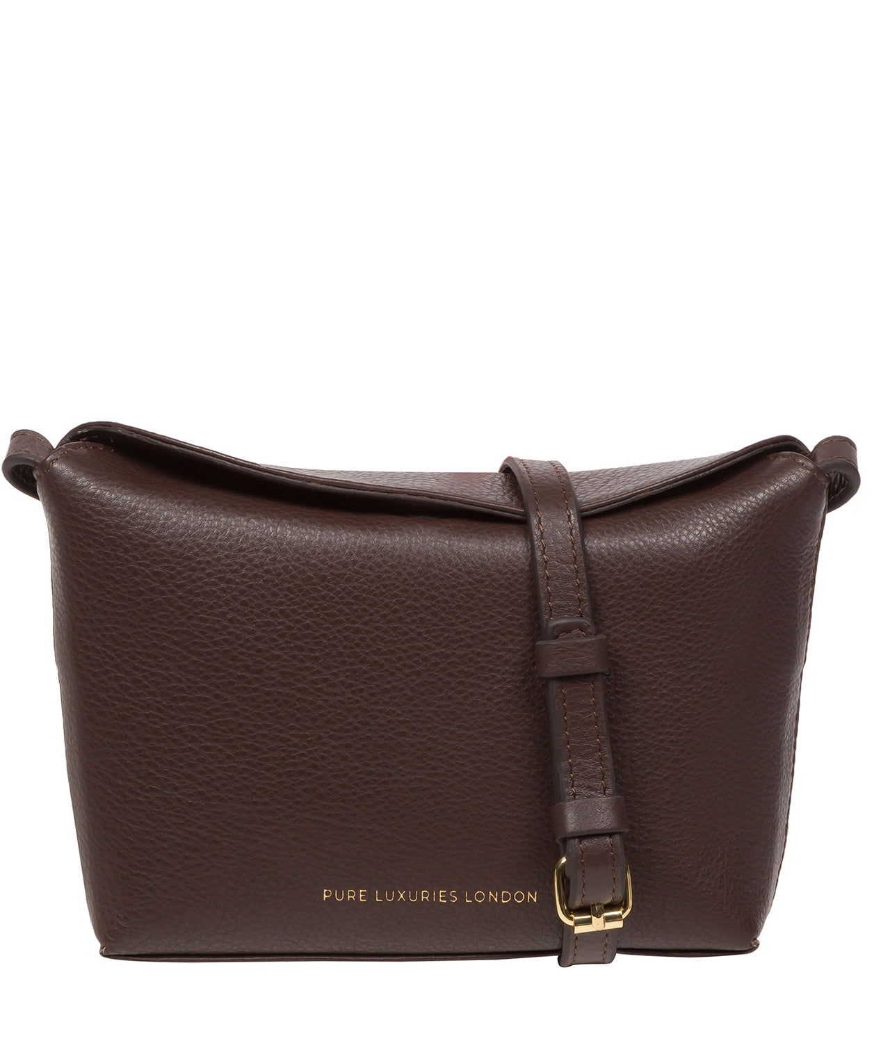 Pure Luxuries Marylebone Collection Bags: 'Lolo' Hot Fudge Nappa Leather Cross Body Bag