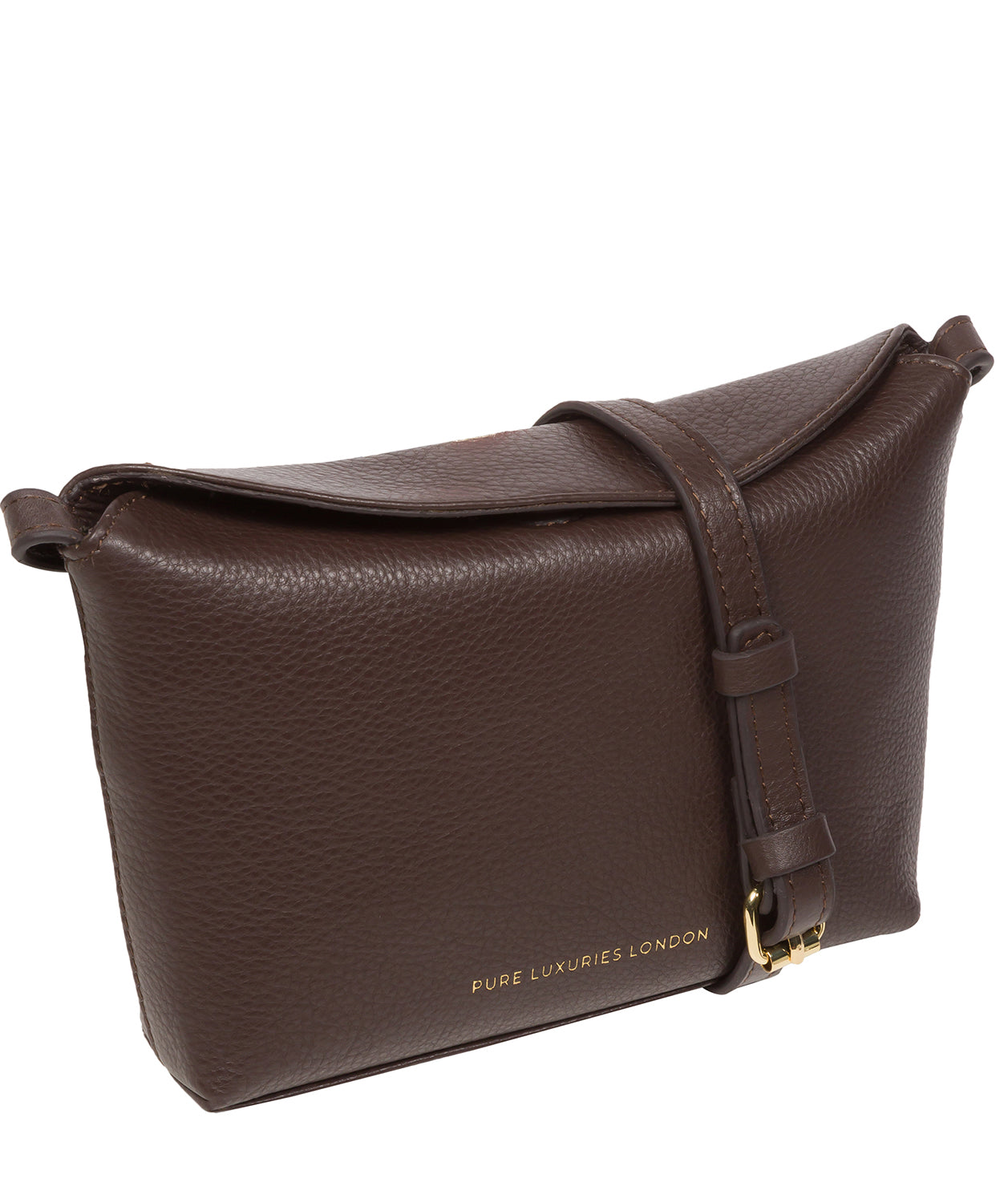 Pure Luxuries Marylebone Collection Bags: 'Lolo' Hot Fudge Nappa Leather Cross Body Bag