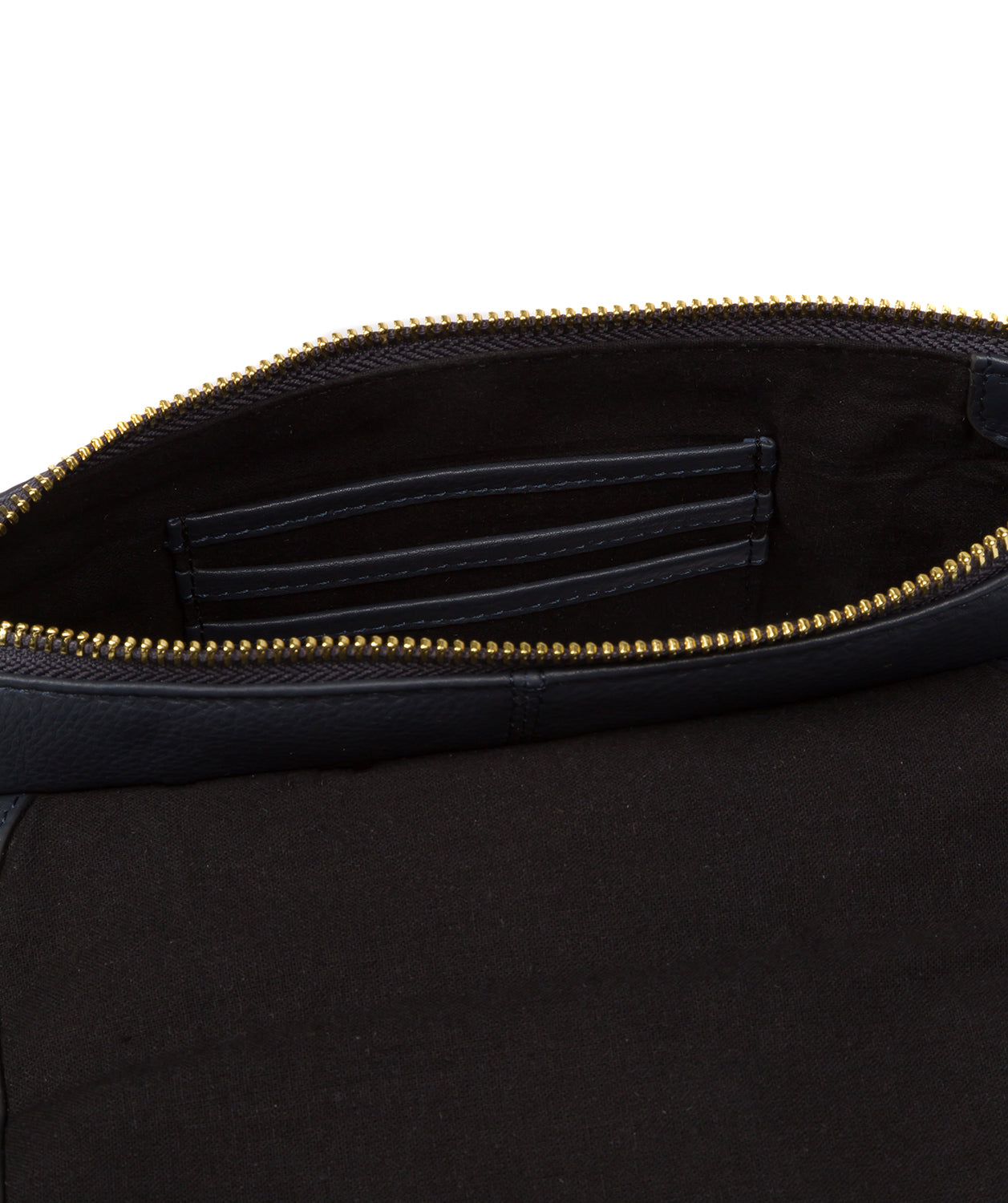 Pure Luxuries Marylebone Collection Bags: Jazmine' Navy Nappa Leather Grab Clutch Bag