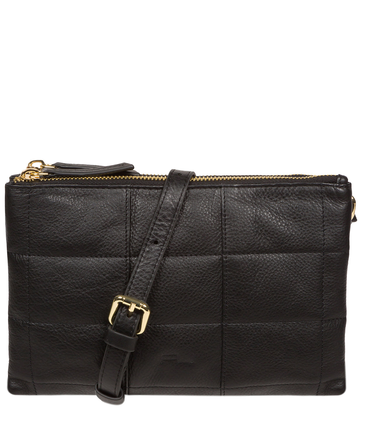 Pure Luxuries Marylebone Collection Bags: 'Carmen' Black Nappa Leather Cross Body Bag