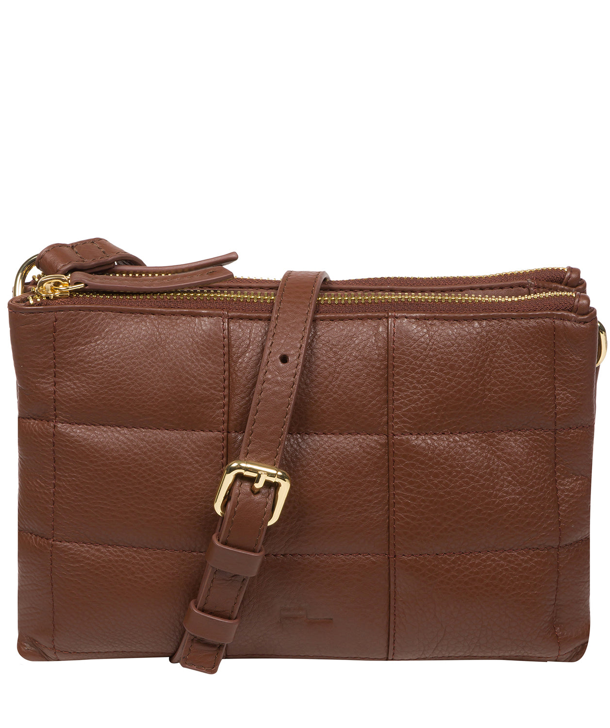 Pure Luxuries Marylebone Collection Bags: 'Carmen' Dark Tan Nappa Leather Cross Body Bag