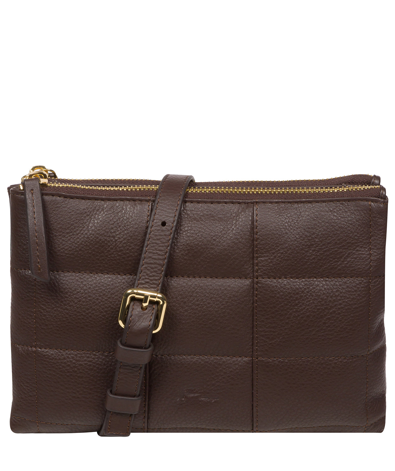 Pure Luxuries Marylebone Collection Bags: 'Carmen' Hot Fudge Nappa Leather Cross Body Bag