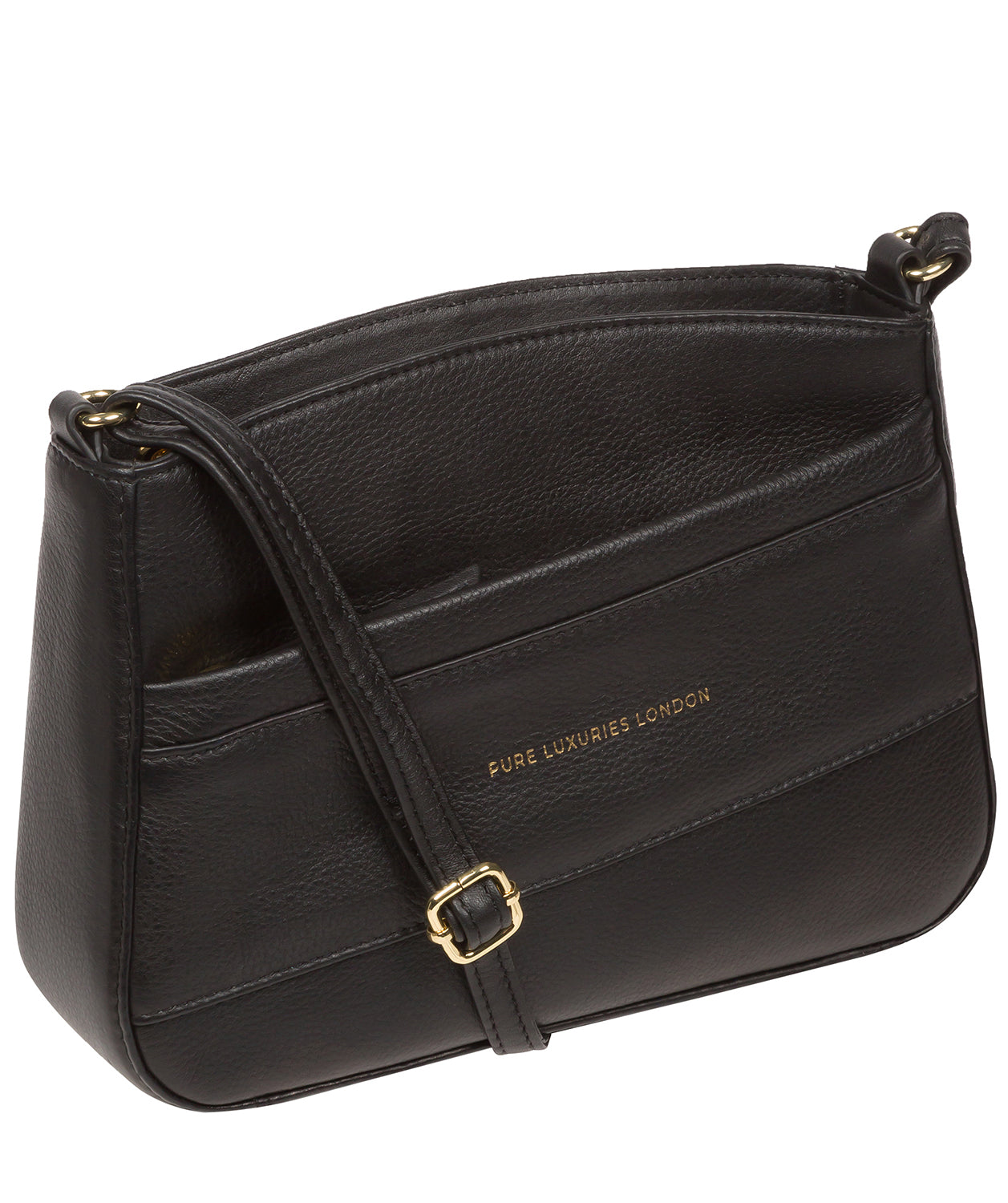 Pure Luxuries Marylebone Collection Bags: 'Helena' Black Nappa Leather Cross Body Bag