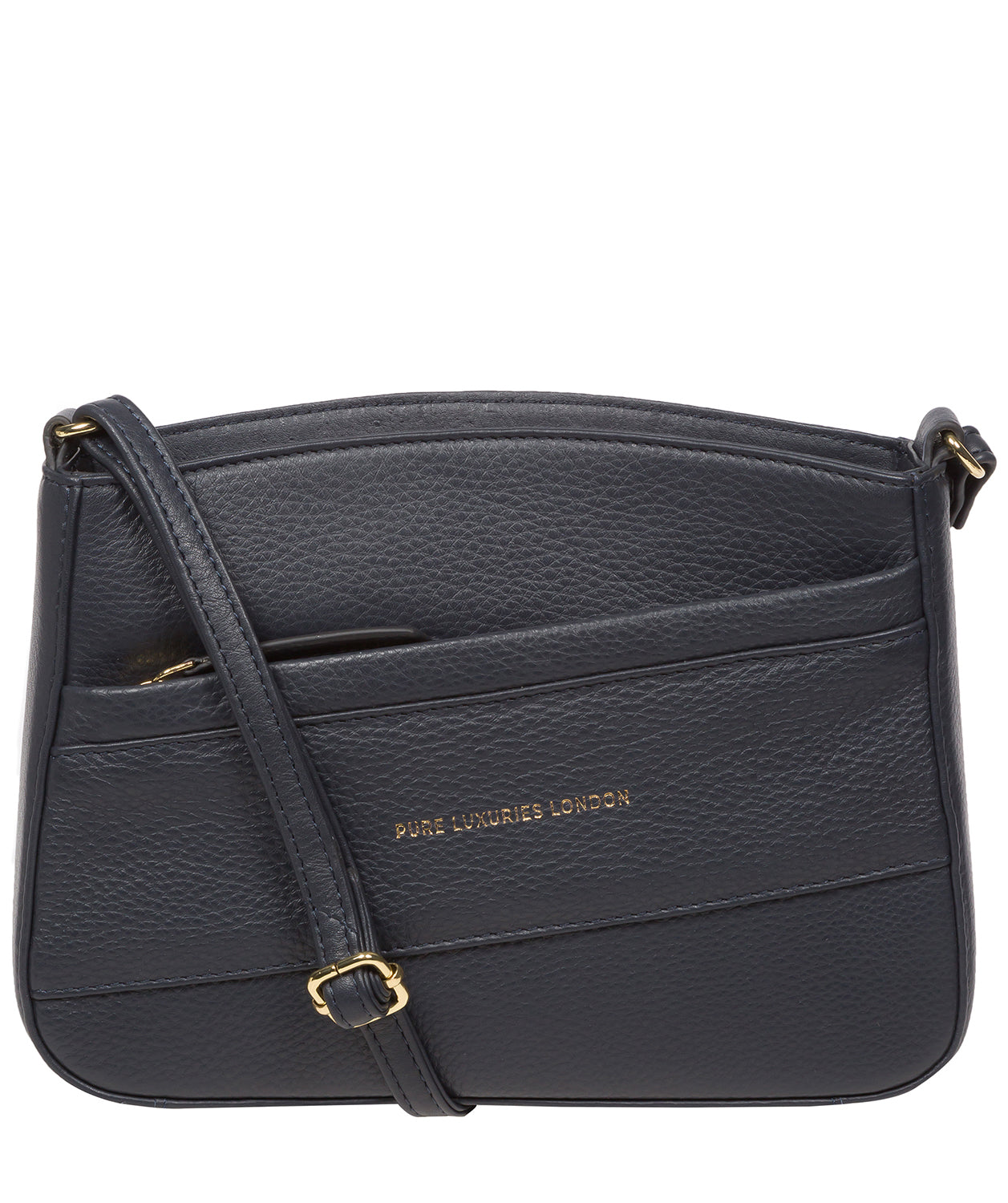 Pure Luxuries Marylebone Collection Bags: 'Helena' Navy Nappa Leather Cross Body Bag