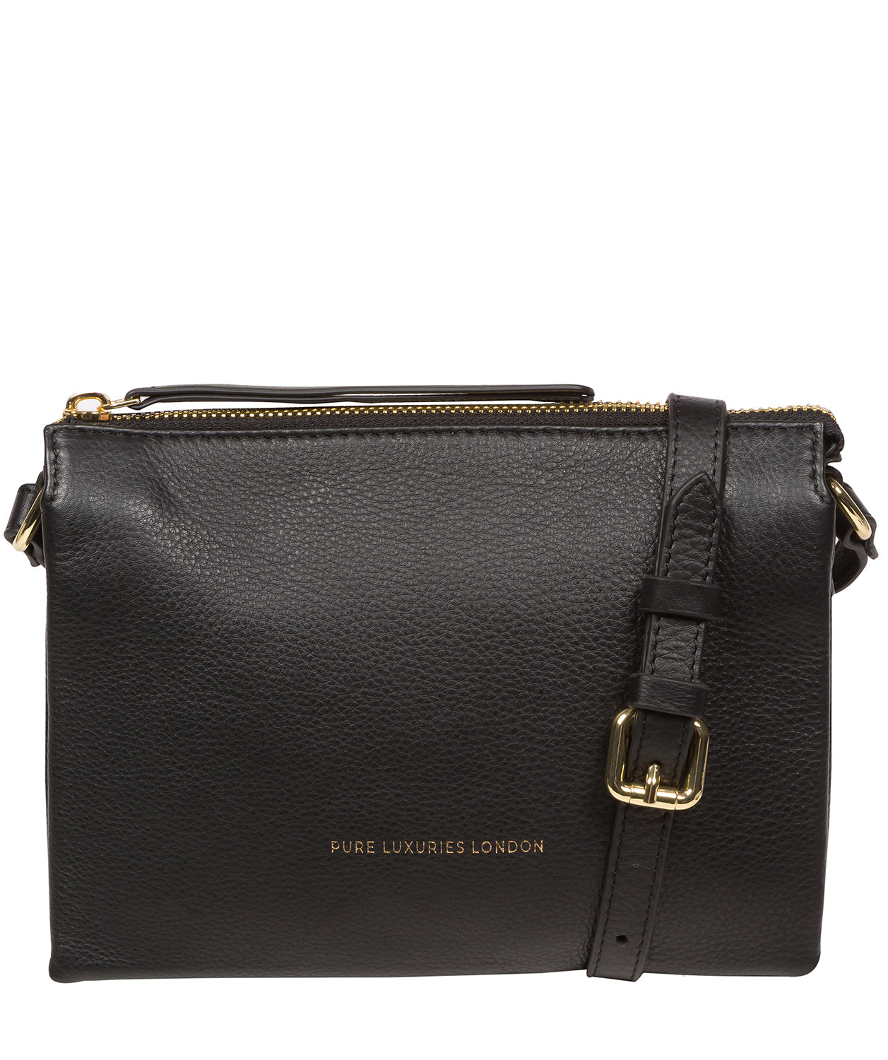 Pure Luxuries Marylebone Collection Bags: 'Niki' Black Nappa Leather Cross Body Bag