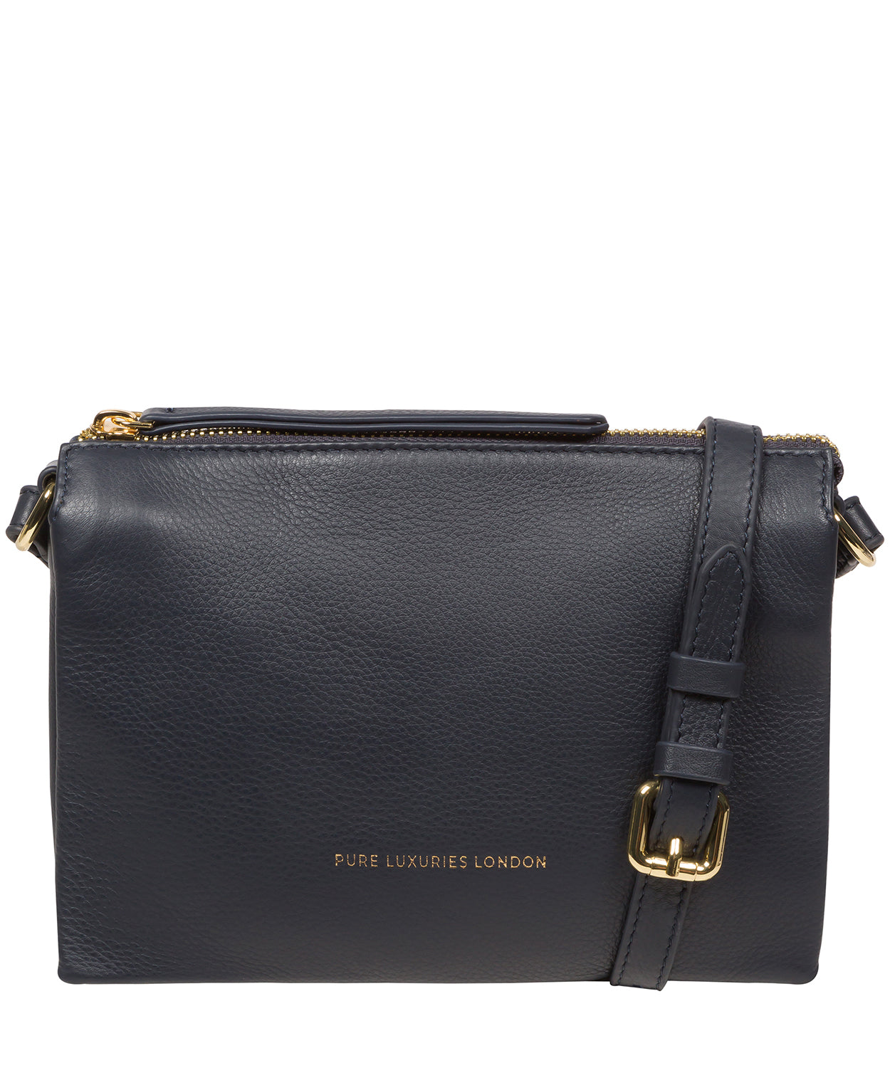 Pure Luxuries Marylebone Collection Bags: 'Niki' Navy Nappa Leather Cross Body Bag