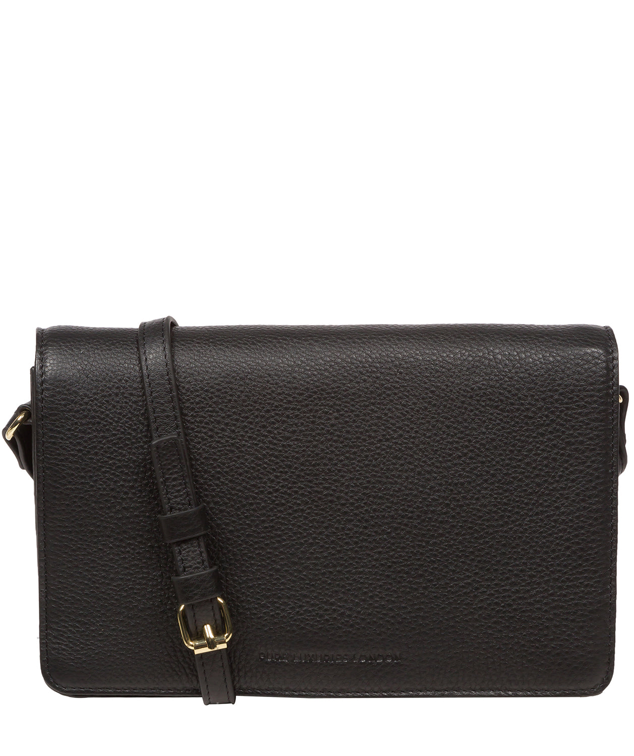 Pure Luxuries Marylebone Collection Bags: 'Gwen' Black Nappa Leather Cross Body Bag