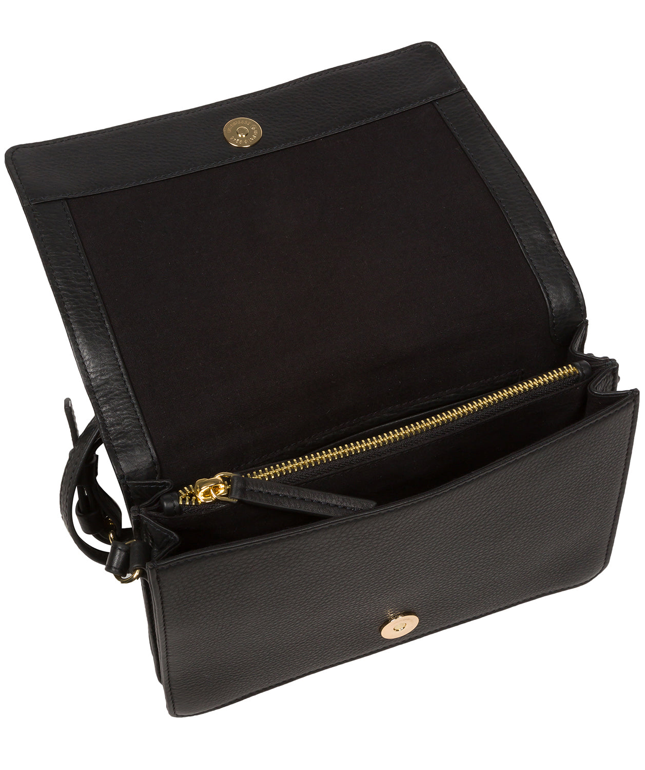 Pure Luxuries Marylebone Collection Bags: 'Gwen' Black Nappa Leather Cross Body Bag