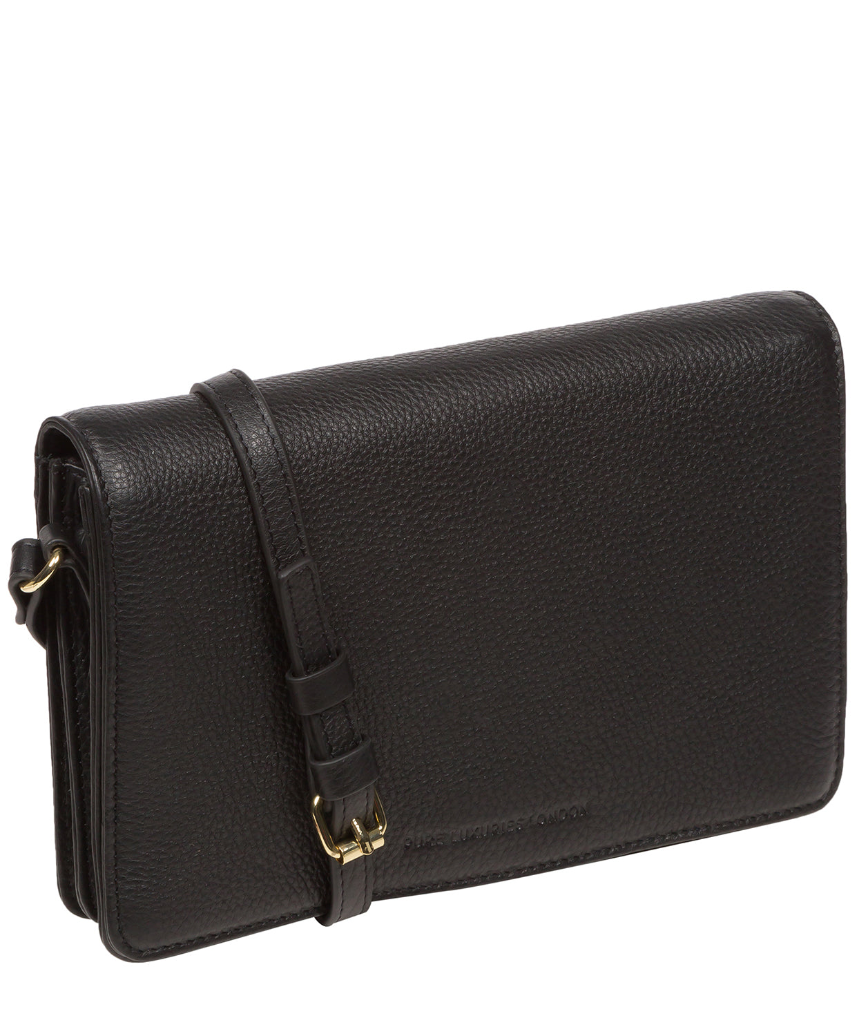 Pure Luxuries Marylebone Collection Bags: 'Gwen' Black Nappa Leather Cross Body Bag