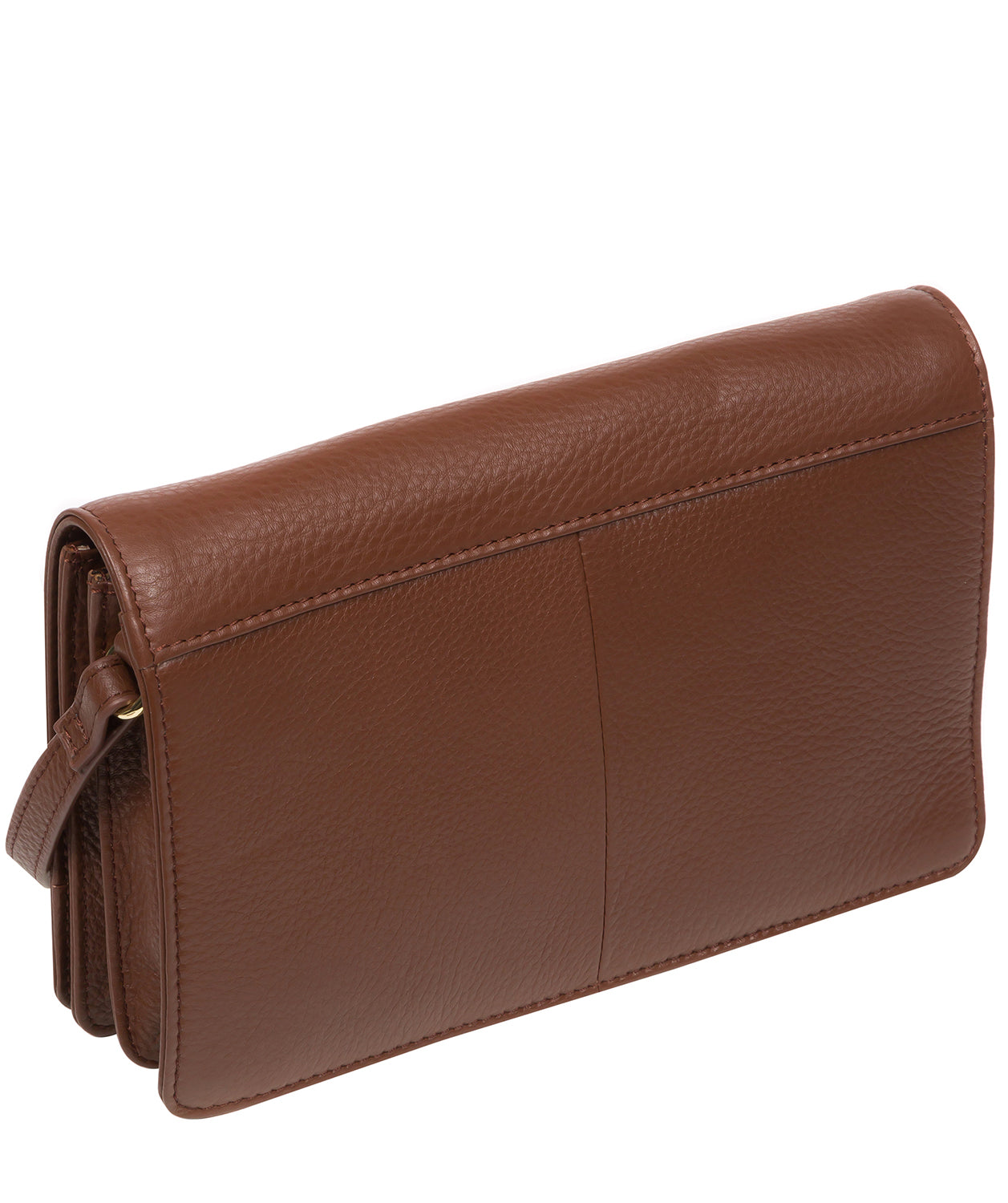 Pure Luxuries Marylebone Collection Bags: 'Gwen' Dark Tan Nappa Leather Cross Body Bag