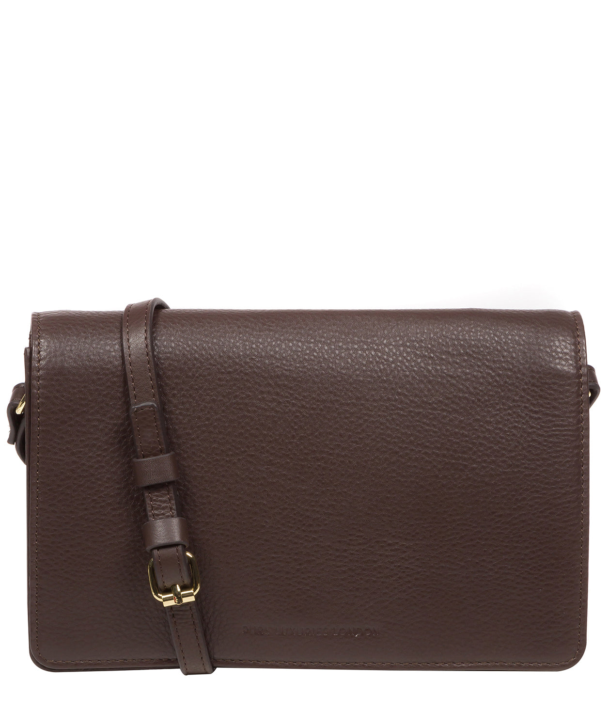 Pure Luxuries Marylebone Collection Bags: 'Gwen' Hot Fudge Nappa Leather Cross Body Bag