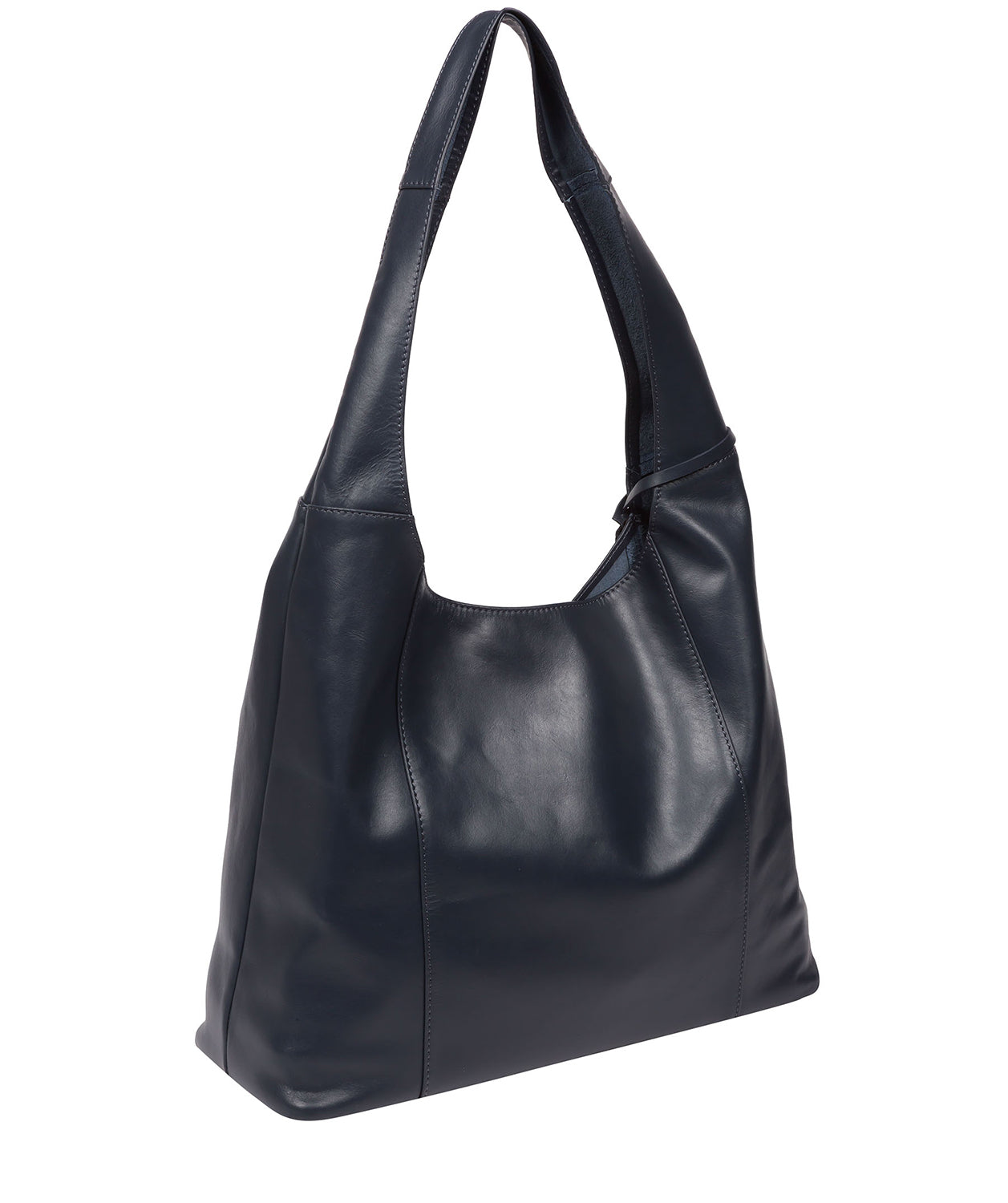 Pure Luxuries Eco Collection Bags: 'Nina' Navy Leather Shoulder Bag