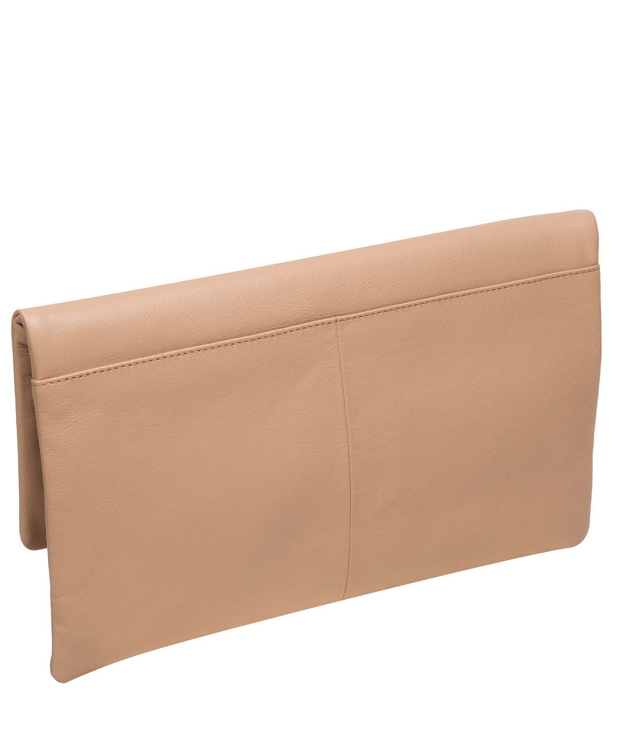 Pure Luxuries Marylebone Collection Bags: 'Amelia' Latte Leather Clutch Bag