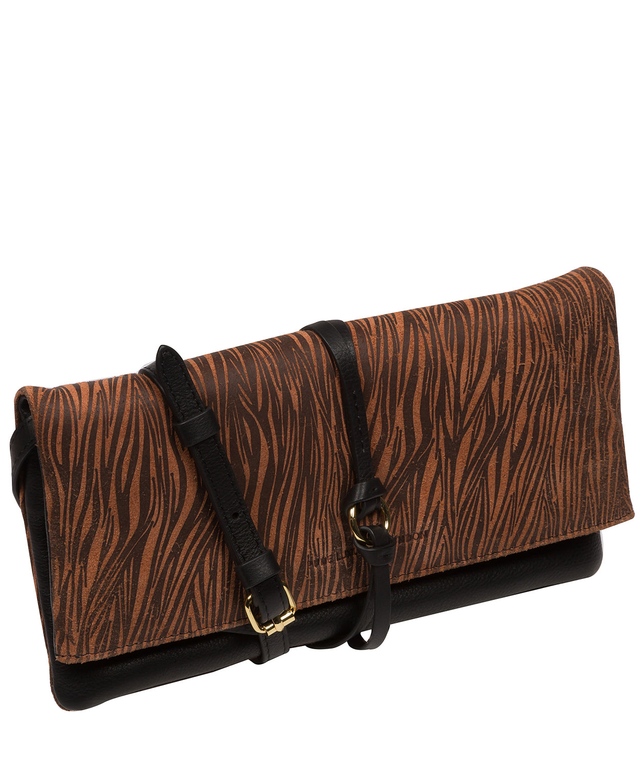 Pure Luxuries Marylebone Collection Bags: 'Selene' Animal Print Nappa Leather Cross Body Clutch Bag