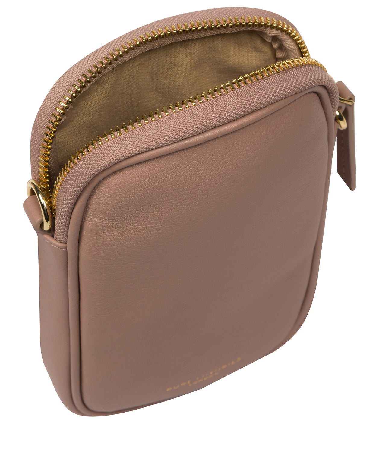 Pure Luxuries Marylebone Collection Bags: 'Alaina' Blush Pink Nappa Leather Cross Body Phone Bag