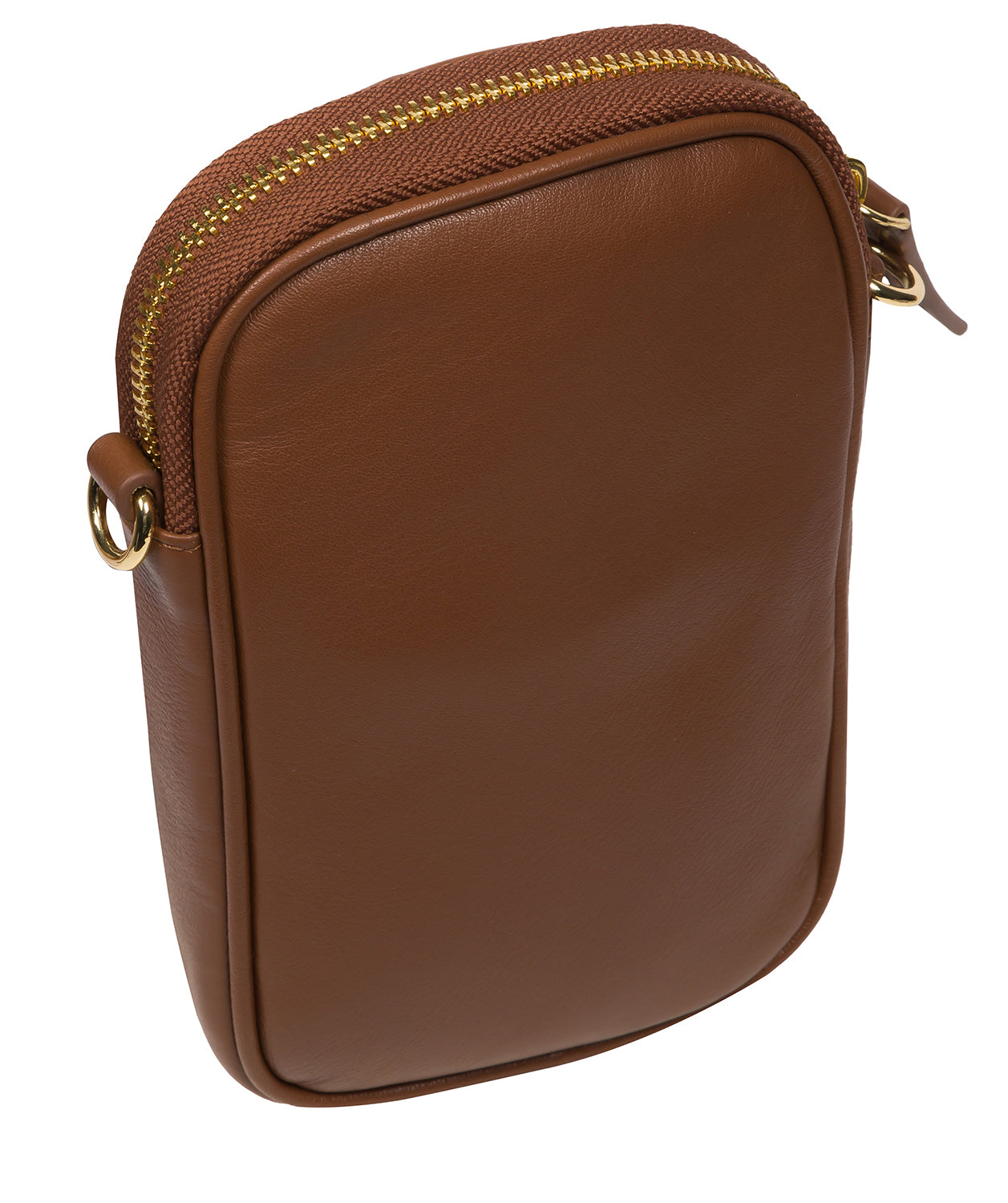 Pure Luxuries Marylebone Collection Bags: 'Alania' Tan Nappa Leather Cross Body Phone Bag