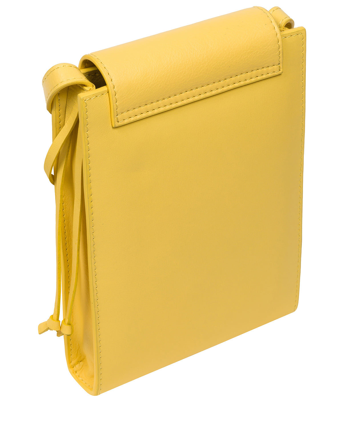 Pure Luxuries Marylebone Collection Bags: 'Kiana' Lemon Drop Nappa Leather Cross Body Phone Bag