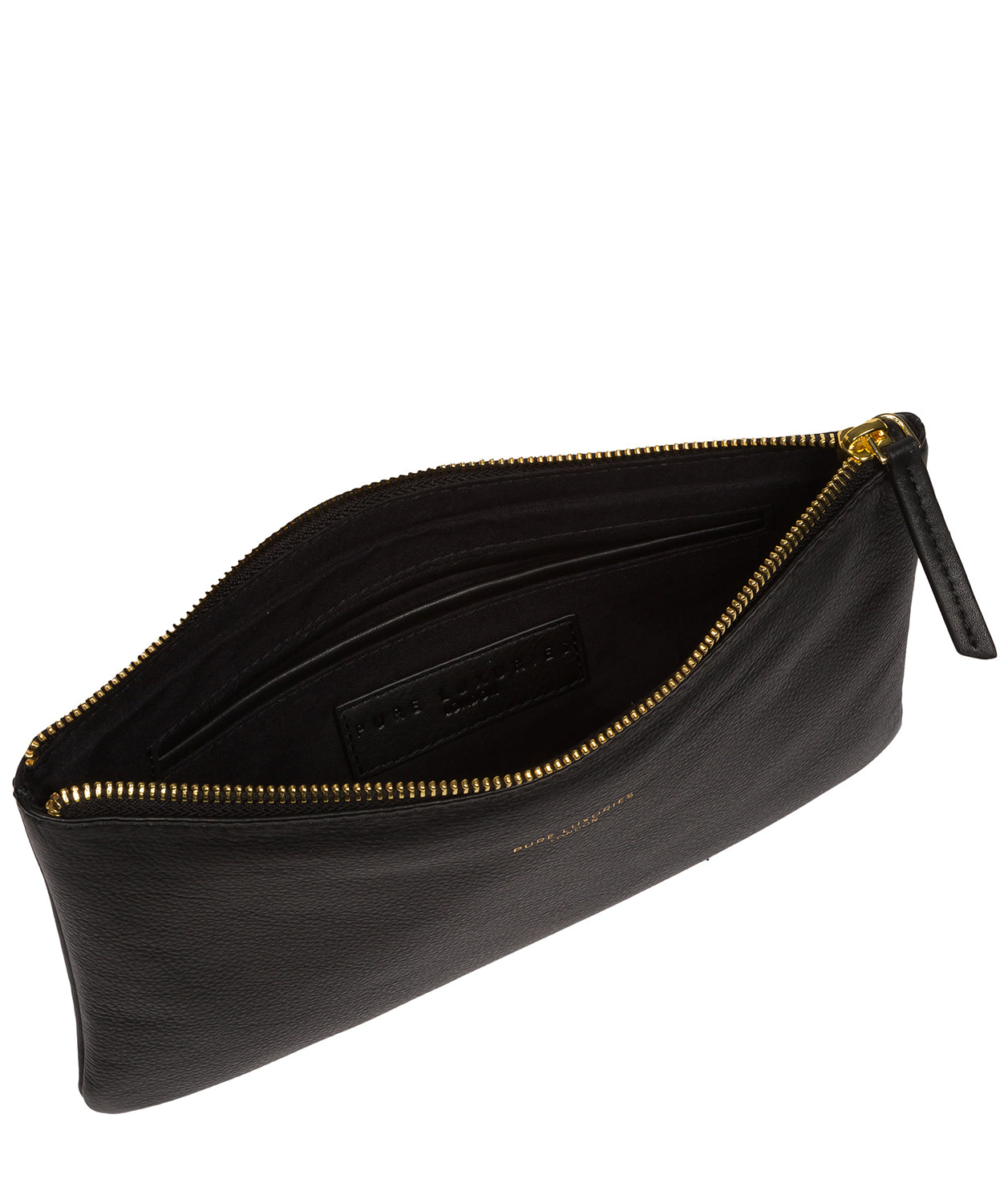 Pure Luxuries Couture Collection Bags: 'Wilmslow' Black Leather Clutch Bag