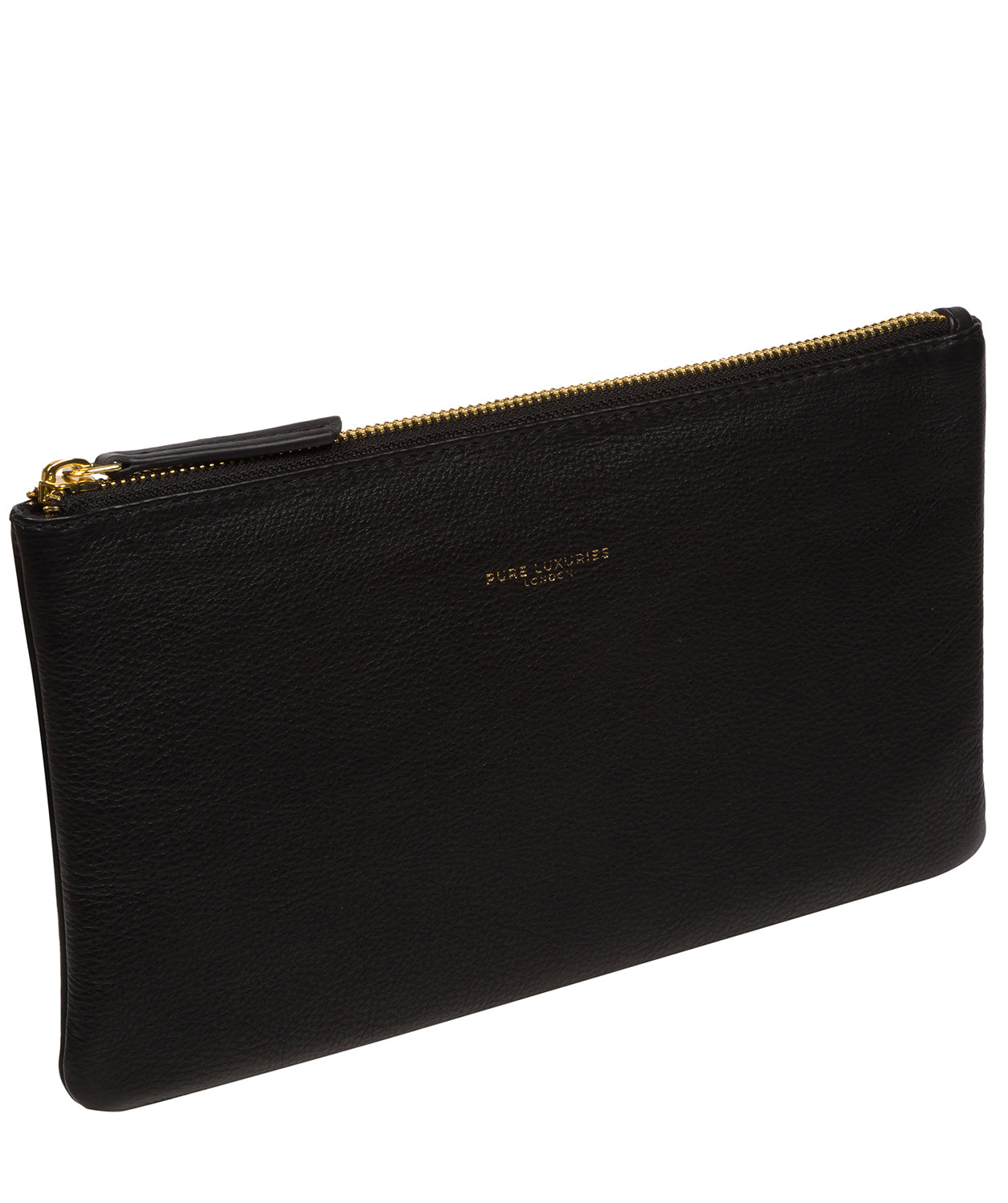 Pure Luxuries Couture Collection Bags: 'Wilmslow' Black Leather Clutch Bag