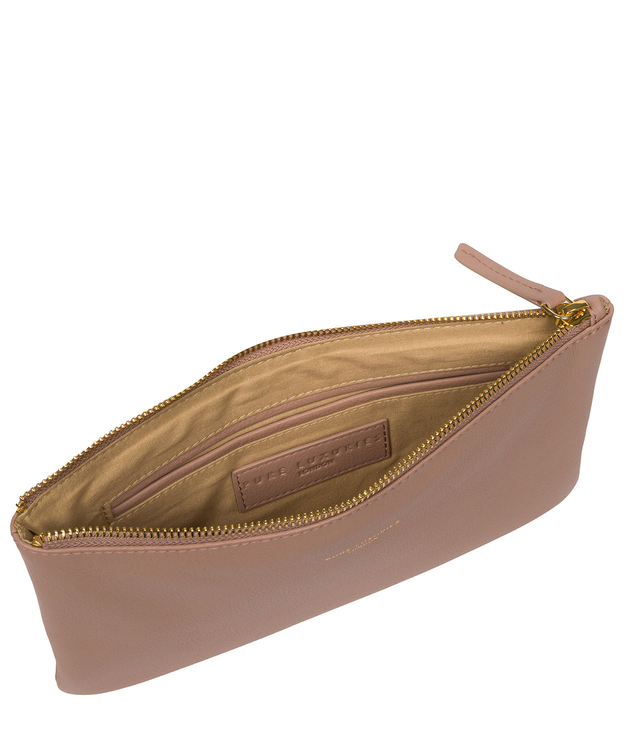 Pure Luxuries Couture Collection Bags: 'Wilmslow' Blush Pink Nappa Leather Clutch Bag