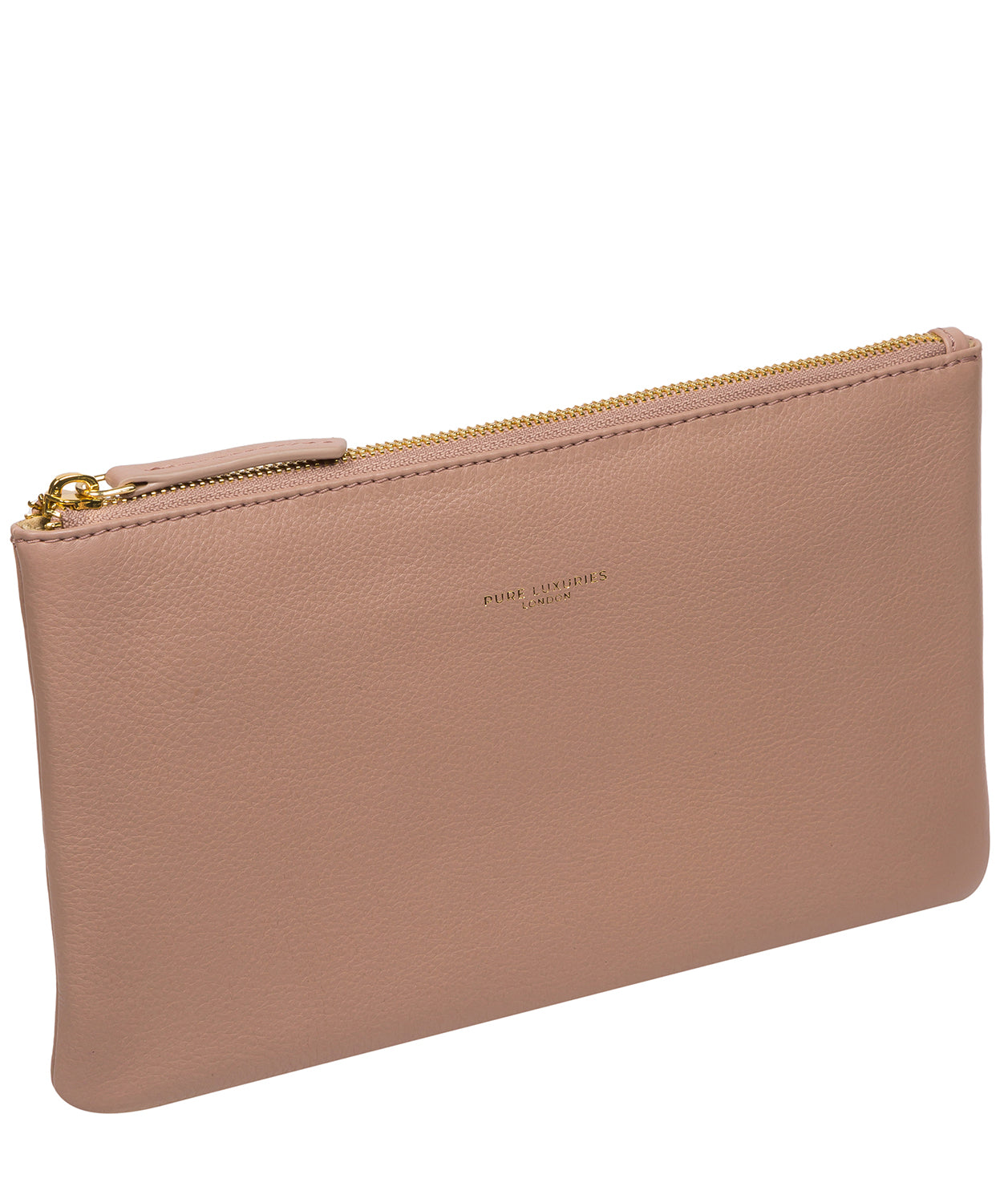 Pure Luxuries Couture Collection Bags: 'Wilmslow' Blush Pink Nappa Leather Clutch Bag