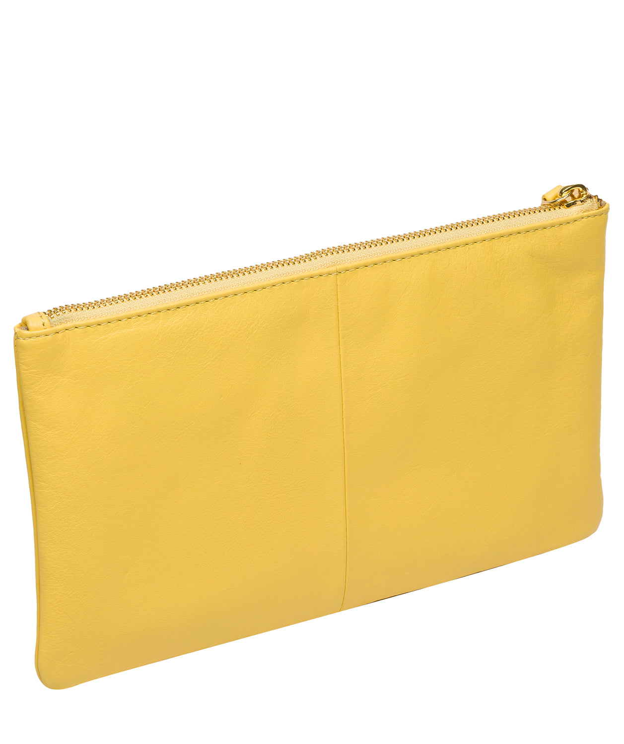 Pure Luxuries Couture Collection Bags: 'Wilmslow' Lemon Drop Nappa Leather Clutch Bag