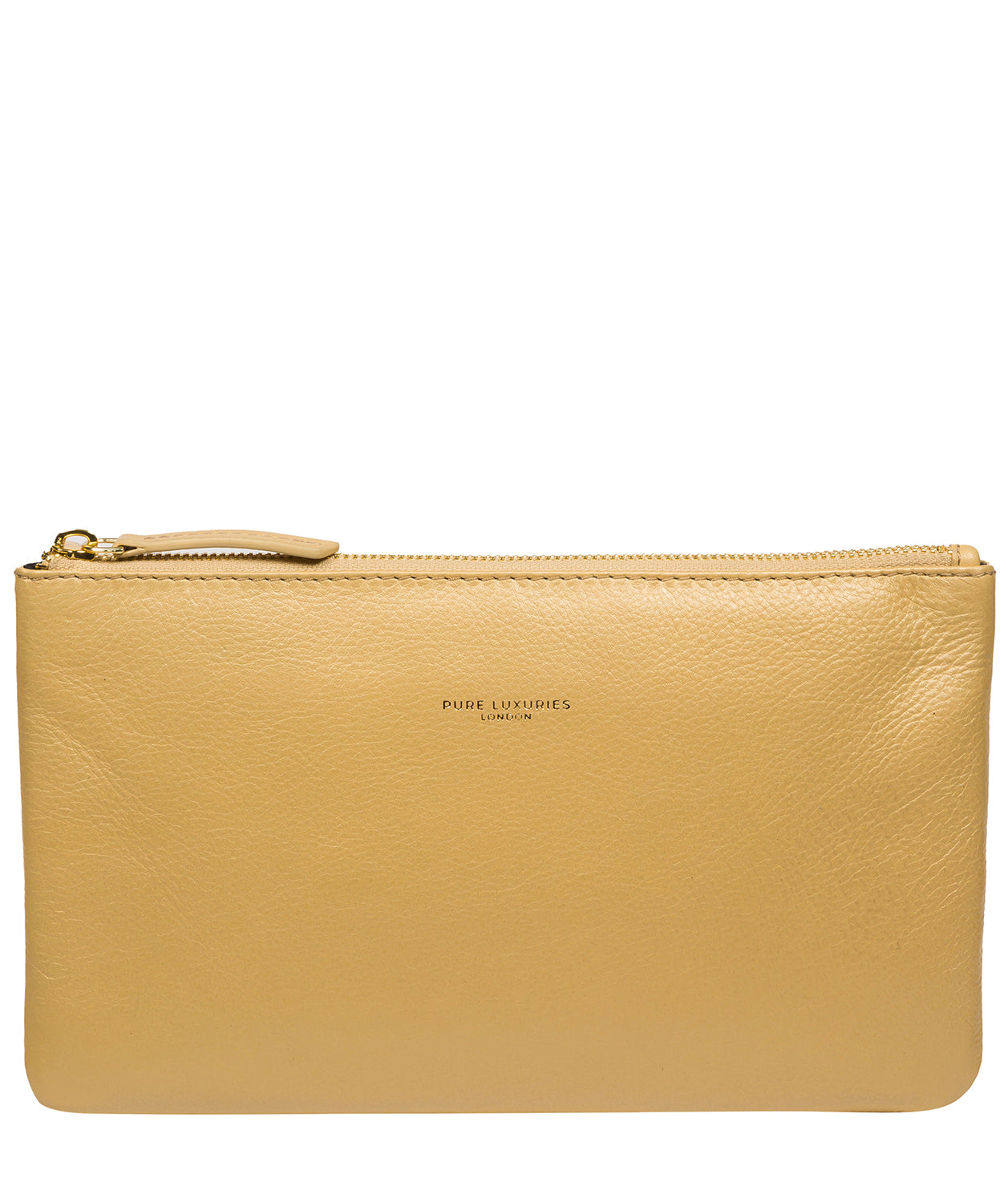 Pure Luxuries Couture Collection Bags: 'Wilmslow' Metallic Gold Leather Clutch Bag