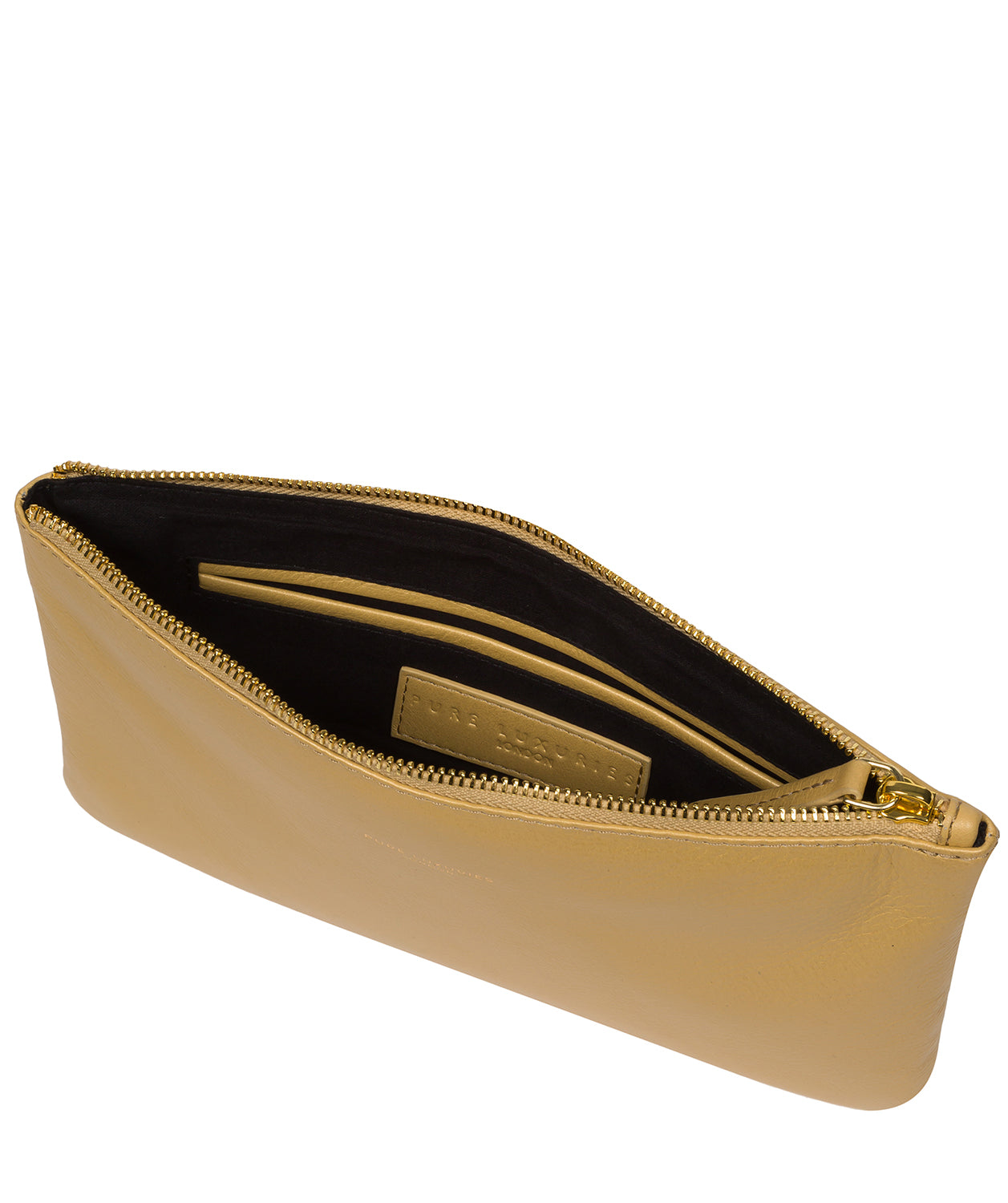 Pure Luxuries Couture Collection Bags: 'Wilmslow' Metallic Gold Leather Clutch Bag