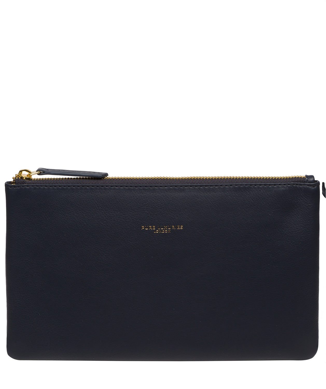 Pure Luxuries Couture Collection Bags: 'Wilmslow' Navy Leather Clutch Bag