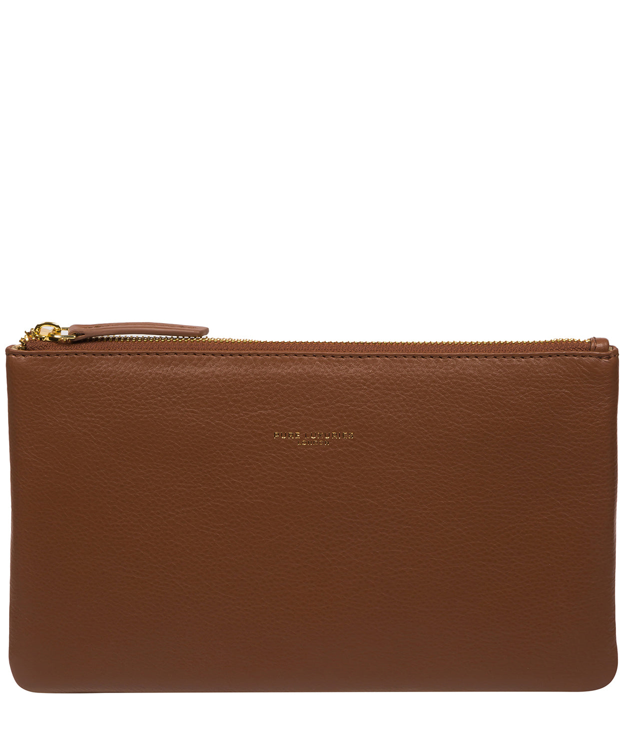 Pure Luxuries Couture Collection Bags: 'Wilmslow' Tan Leather Clutch Bag