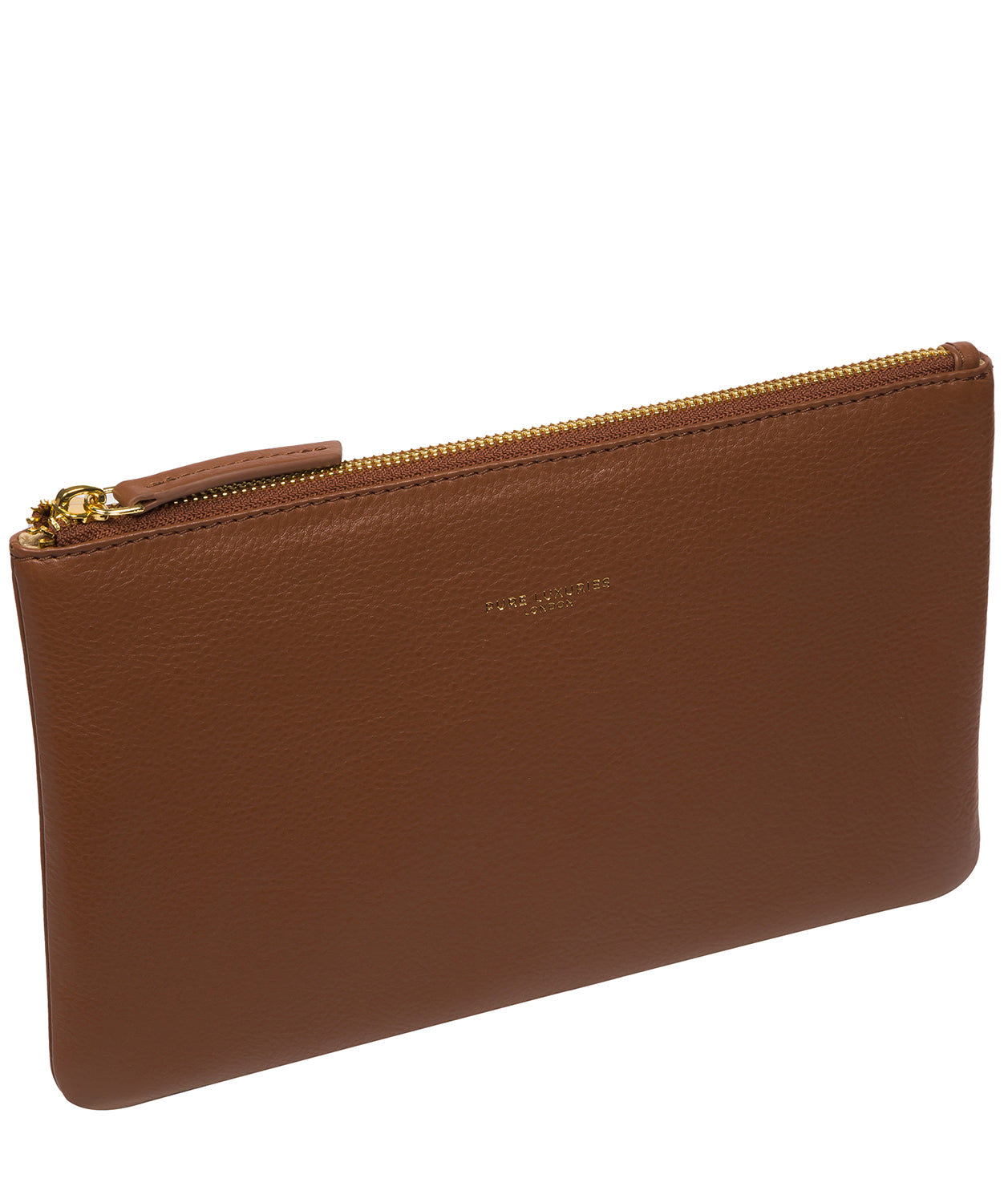 Pure Luxuries Couture Collection Bags: 'Wilmslow' Tan Leather Clutch Bag