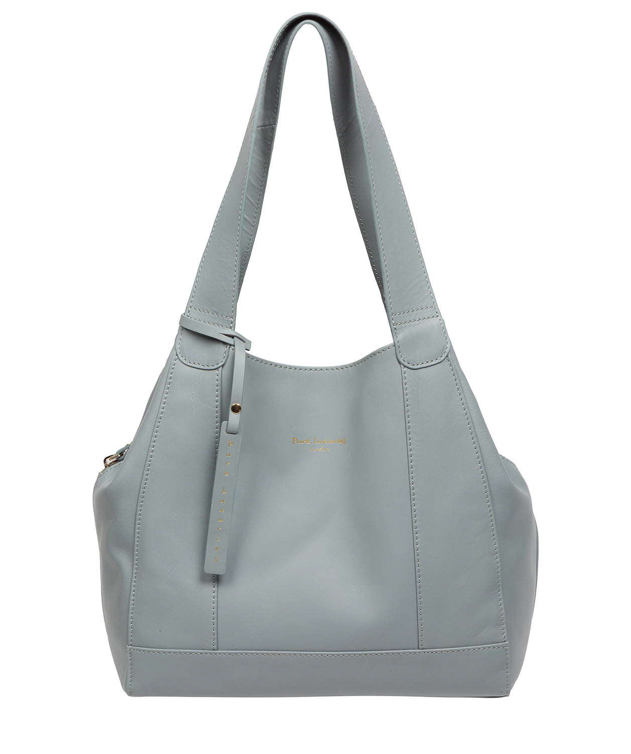 'Colette' Hazy Blue Leather Handbag