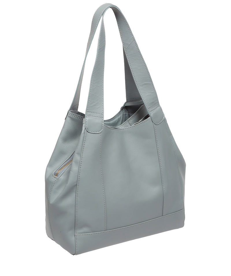 Pure Luxuries Eco Collection Bags: 'Colette' Hazy Blue Leather Handbag
