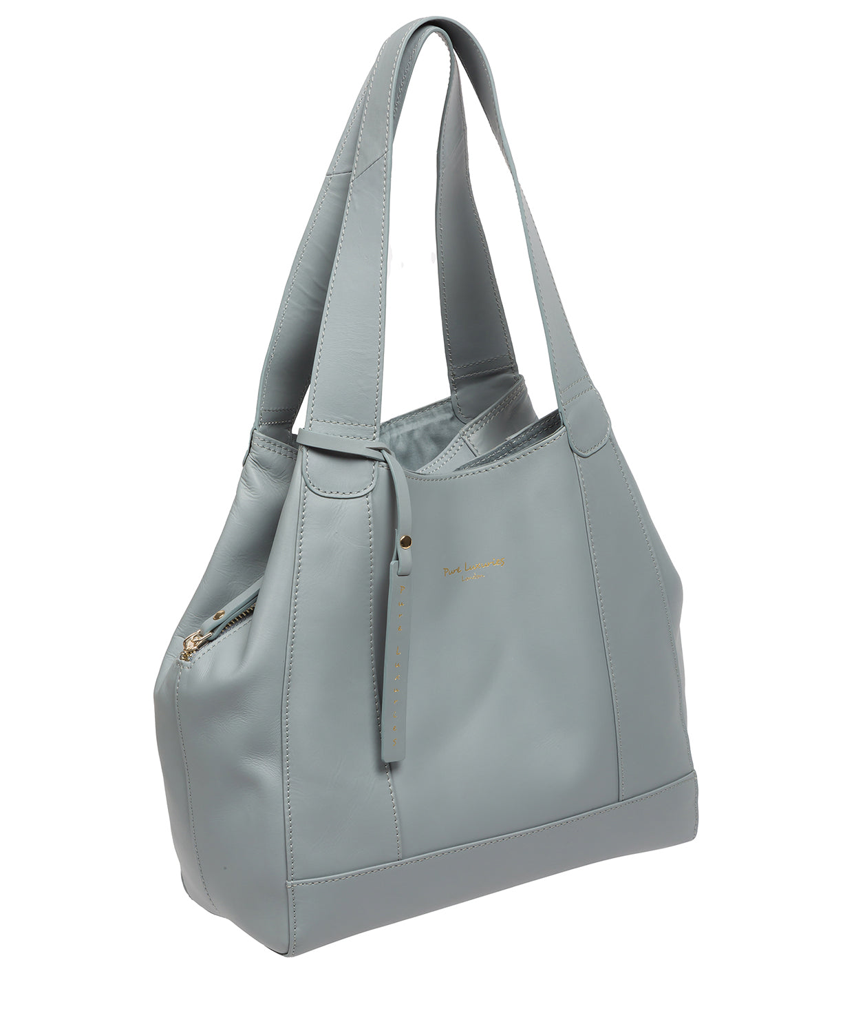 'Colette' Hazy Blue Leather Handbag