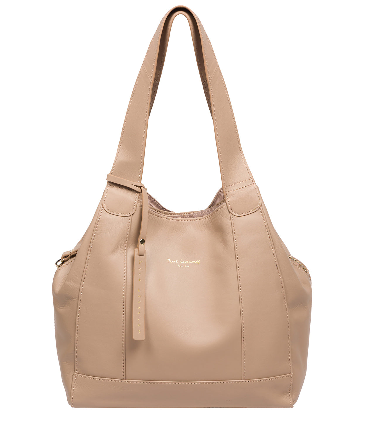 Pure Luxuries Eco Collection Bags: 'Colette' Natural Taupe Leather Handbag